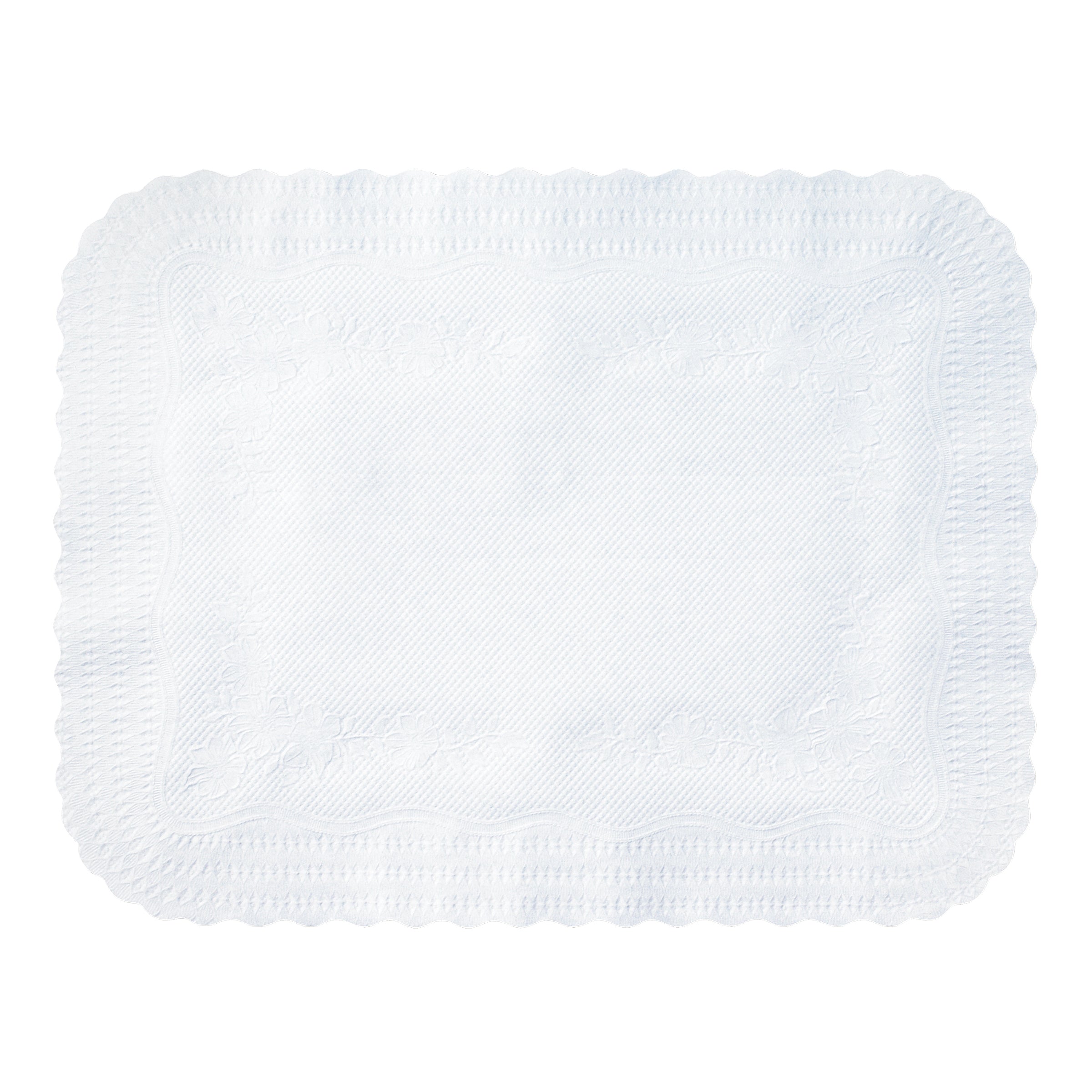 Traymat Paper White Medium Weightscalloped 1000 Each - 1 Per Case.