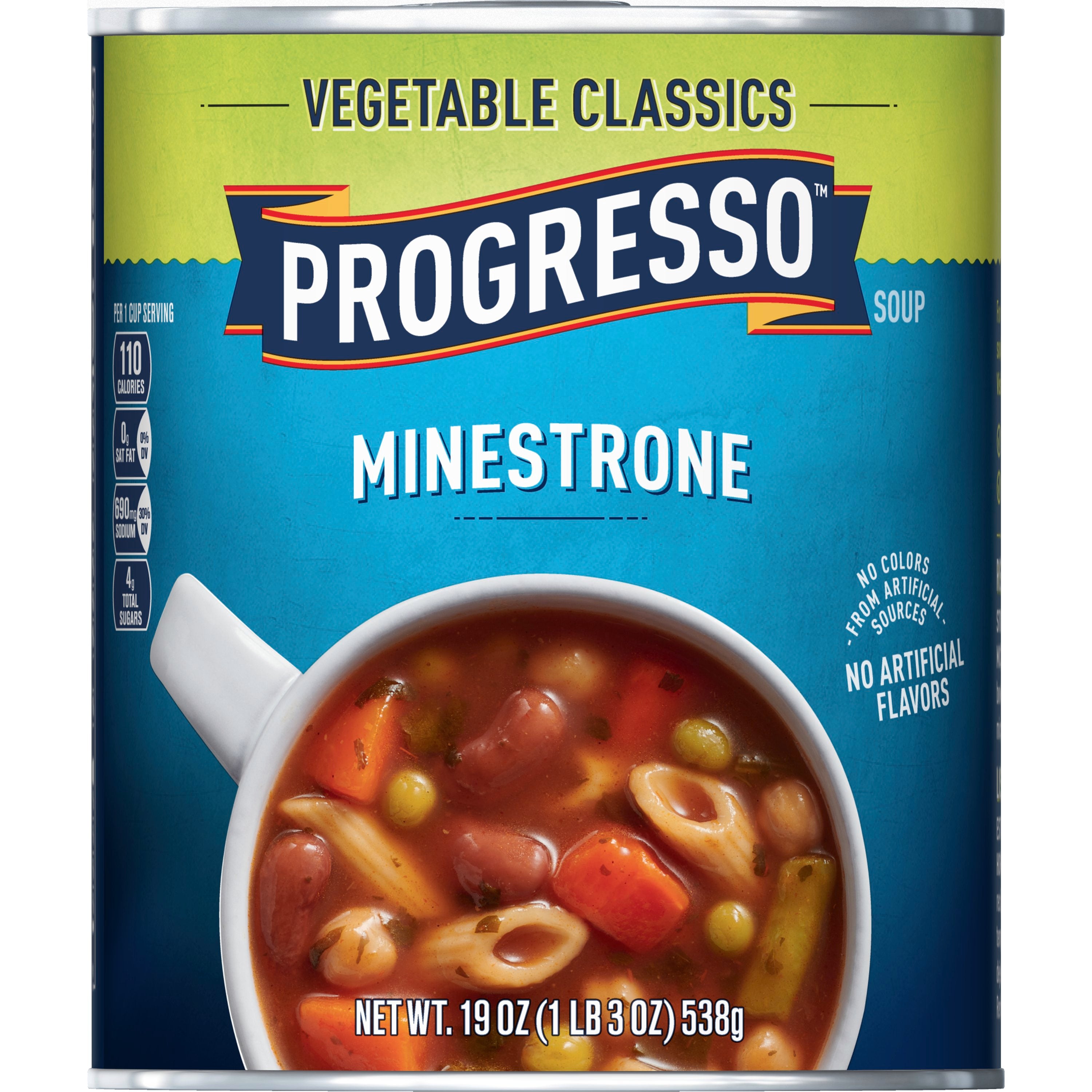 Progresso Soup Vegetable Minestrone 19 Ounce Size - 12 Per Case.