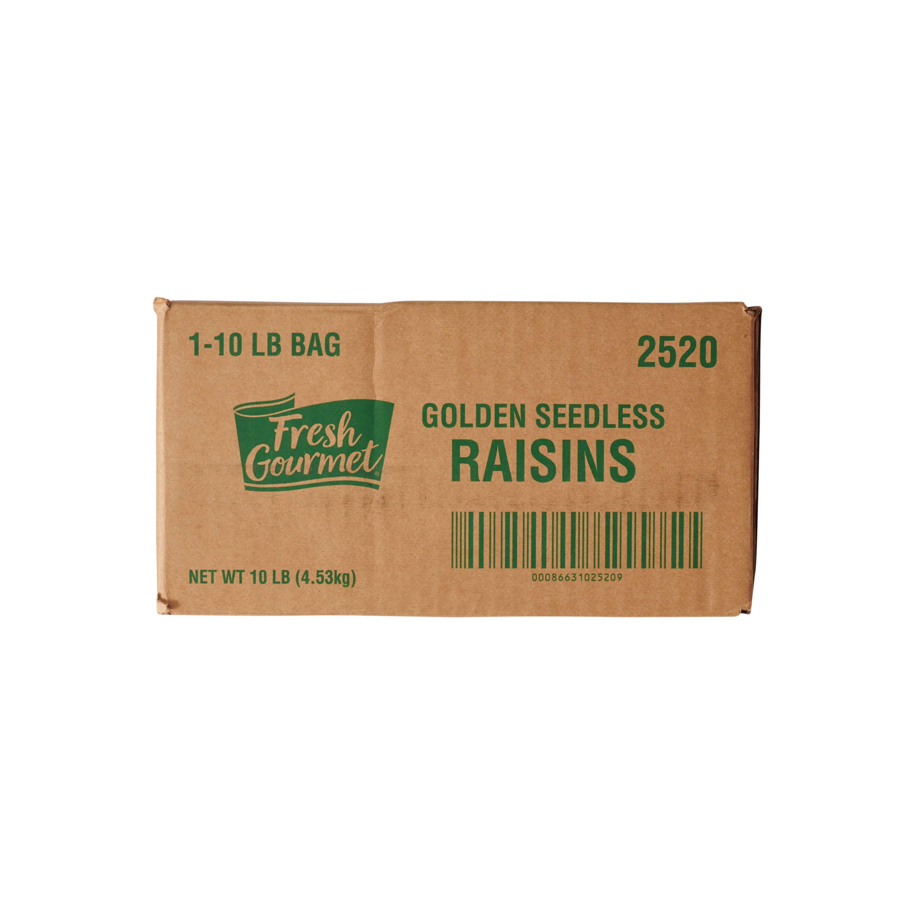 Fresh Gourmet Raisin Golden Seedless 10 Pound Each - 1 Per Case.