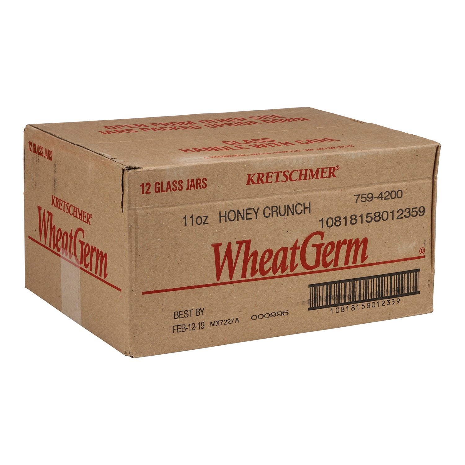 Kretschmer Honey Crunch Wheat Germ 11 Ounce Size - 12 Per Case.