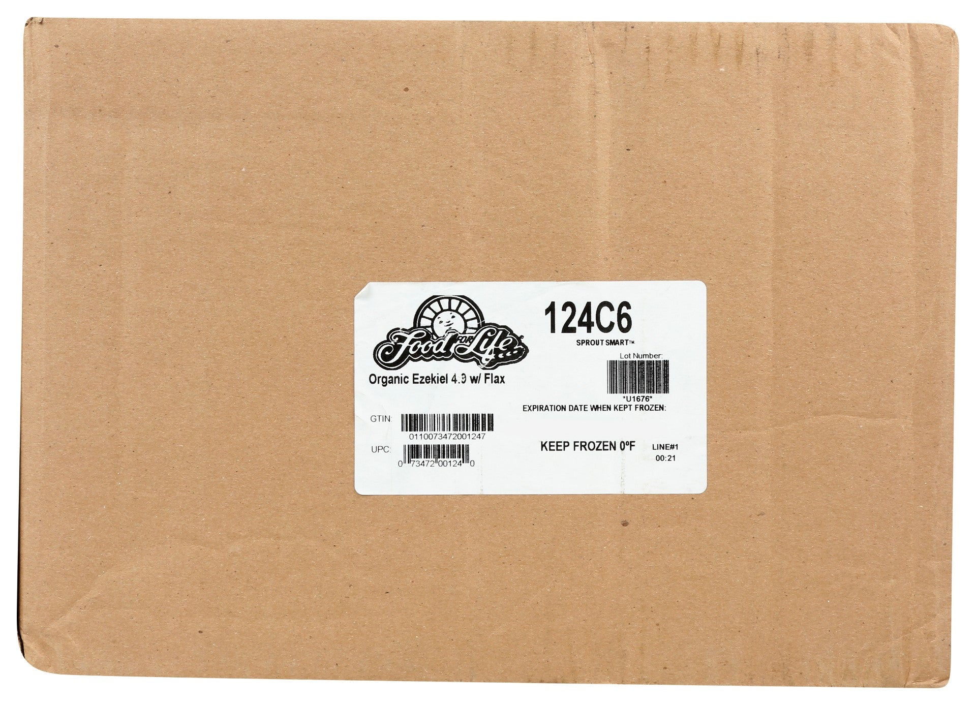 Food For Life Organic Ezekiel Sprouted Whole Grain Flax Bread 24 Ounce Size - 6 Per Case.