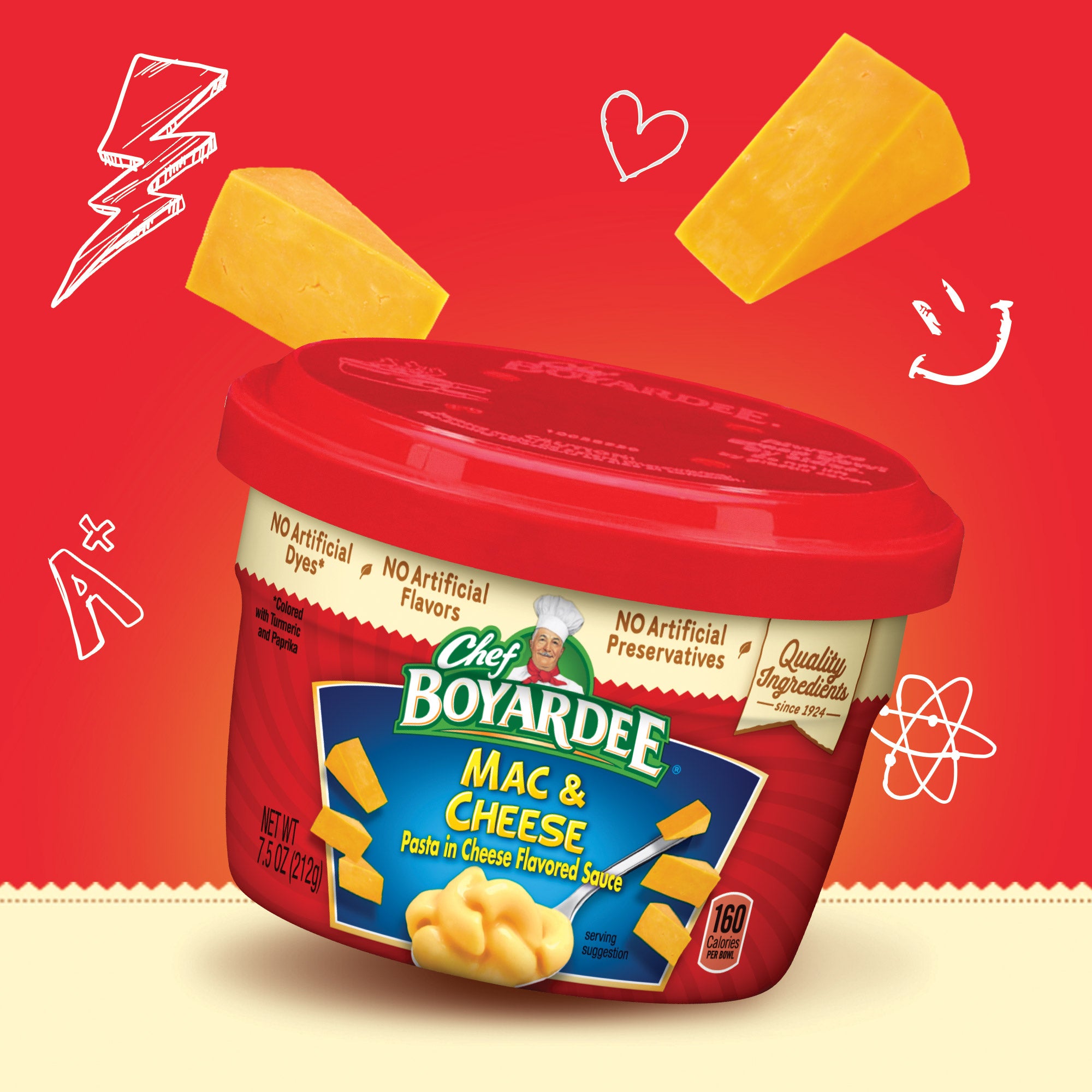 Chef Boyardee Mac & Cheese 7.5 Ounce Size - 12 Per Case.