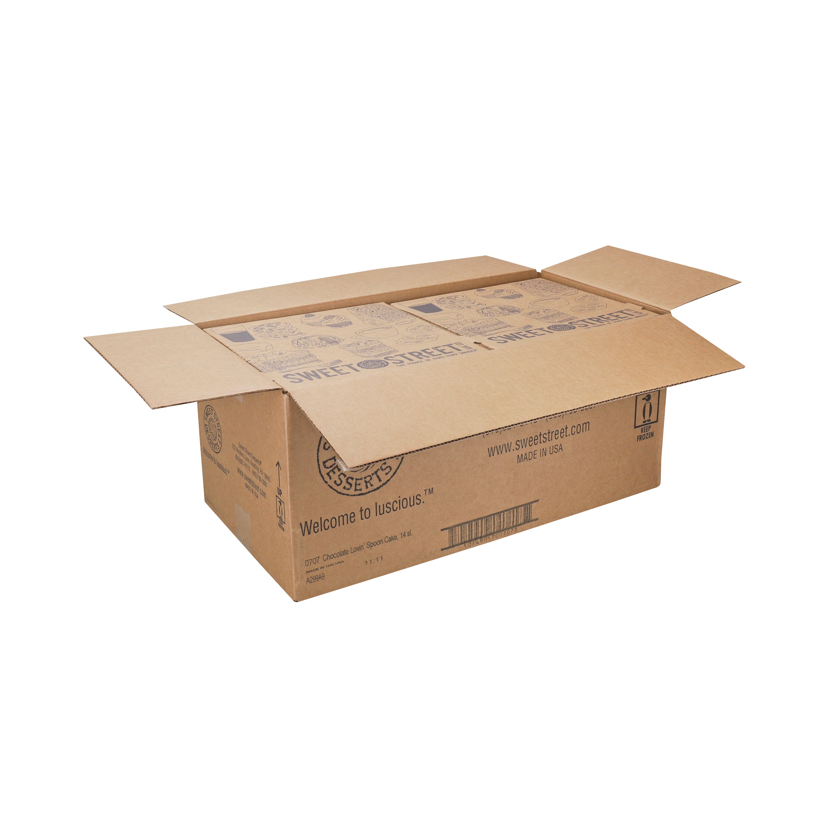 Cake Chocolate Lovin Spoon Iced Slice Layer Frozen 6.25 Pound Each - 4 Per Case.