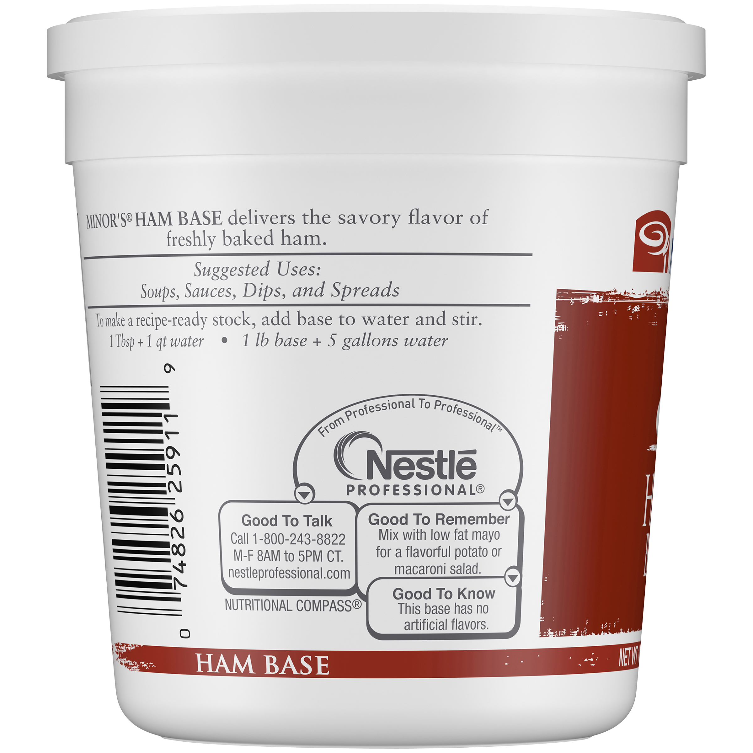 Minor's Ham Base (No Added Msg) Gluten Free 1 Pound Each - 6 Per Case.