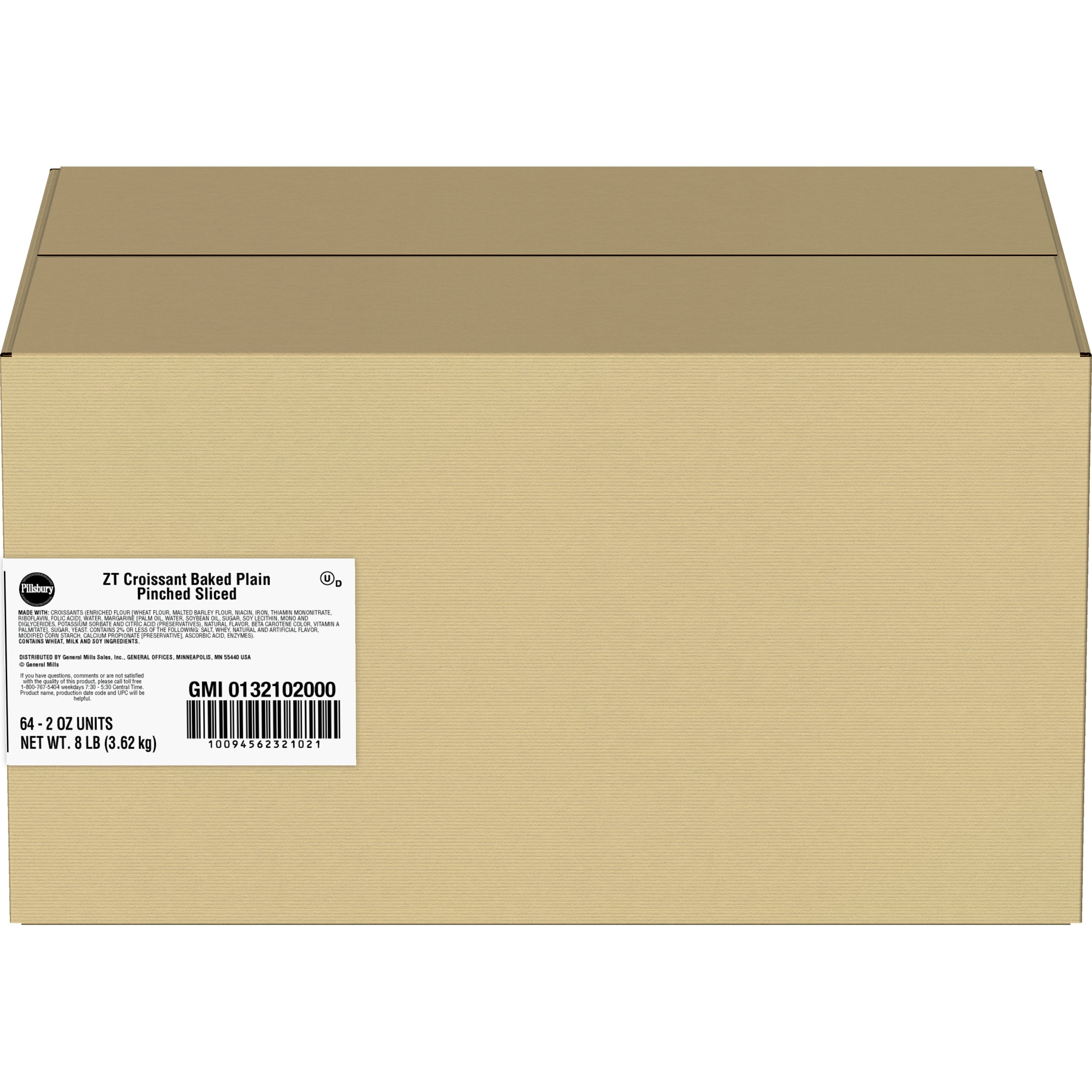 Pillsbury™ Baked Croissant Plain Pinched Sliced 2 Ounce Size - 4 Per Case.