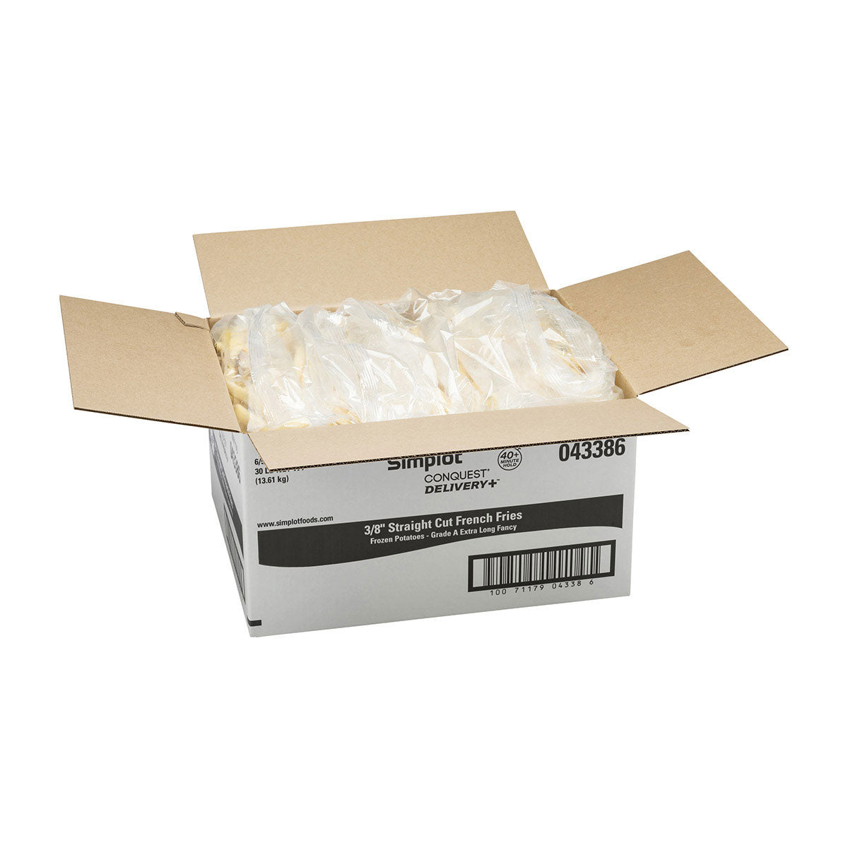 Simplot Conquest Delivery 8 Inch Clear Coatedstraight Cut Fries 5 Pound Each - 6 Per Case.