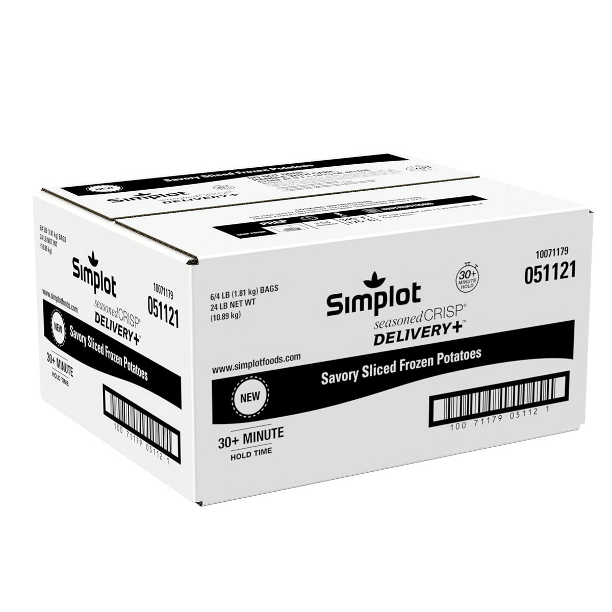 Simplot Seasonedcrisp Delivery 4" Savory Battered Slice Skin On 4 Pound Each - 6 Per Case.