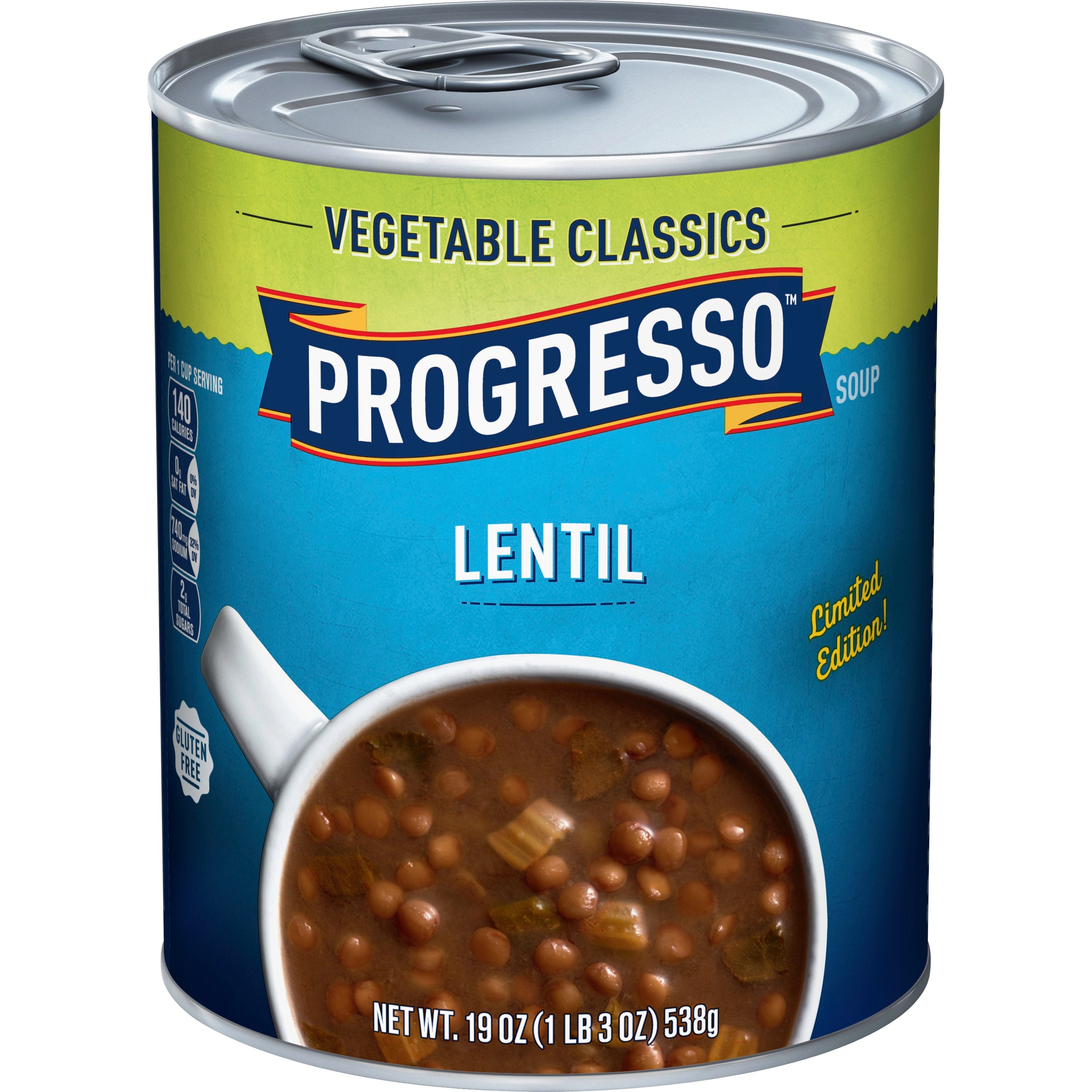 Progresso™ Soup Vegetable Lentil 19 Ounce Size - 12 Per Case.