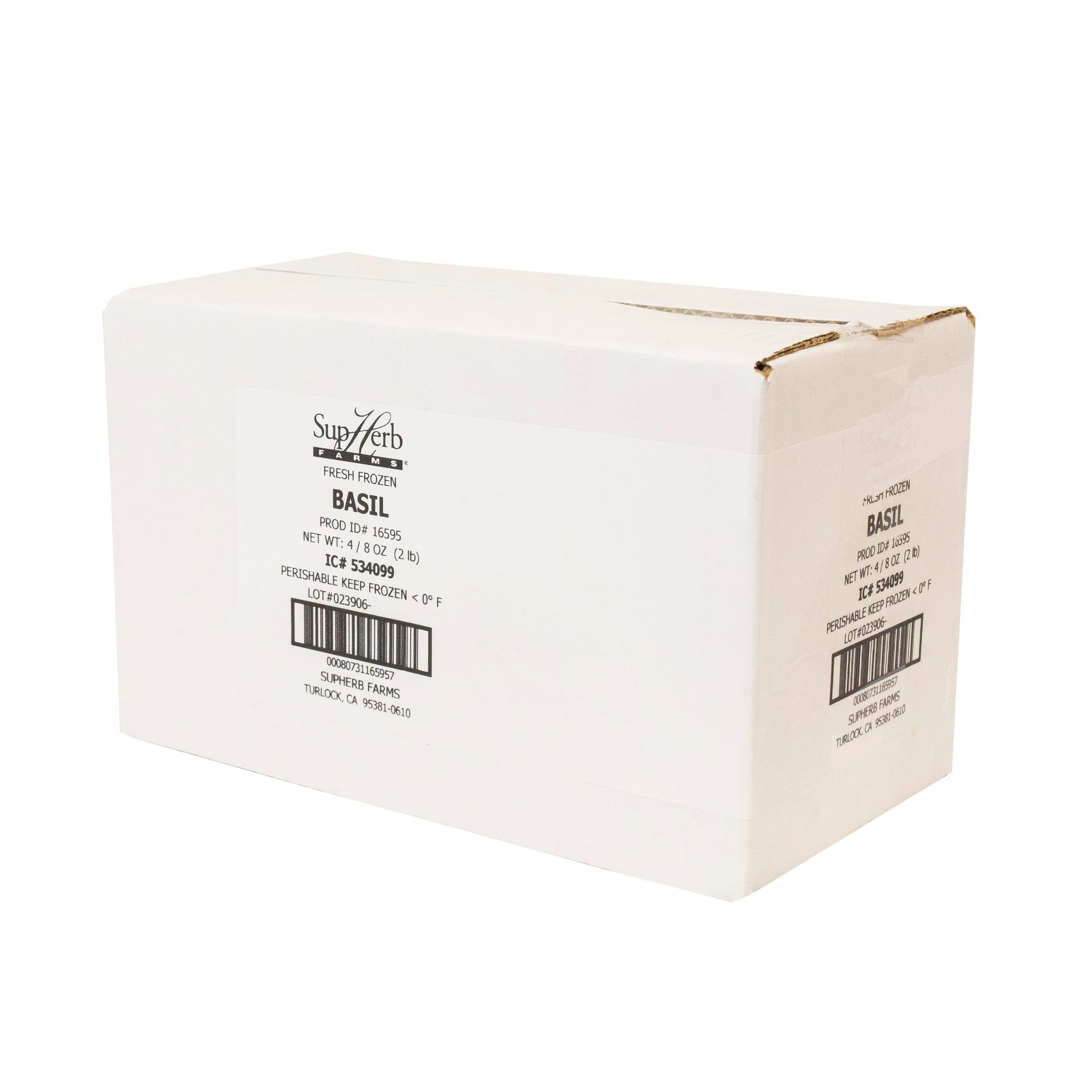 Fresh Frozen Basil 8 Ounce Size - 4 Per Case.