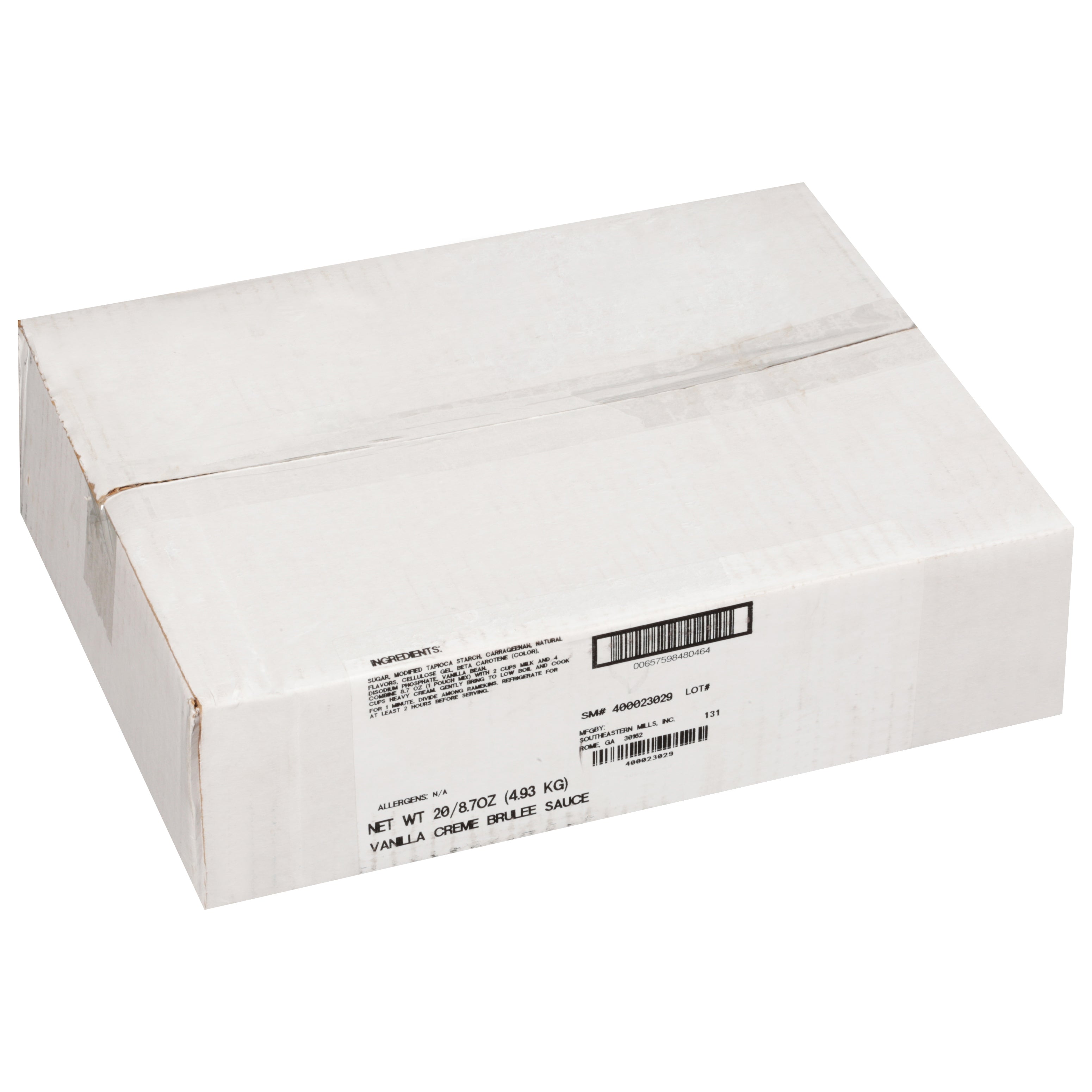 Jmh Vanilla Creme Brulee Dessert Mix Gram 250 Grams Each - 20 Per Case.