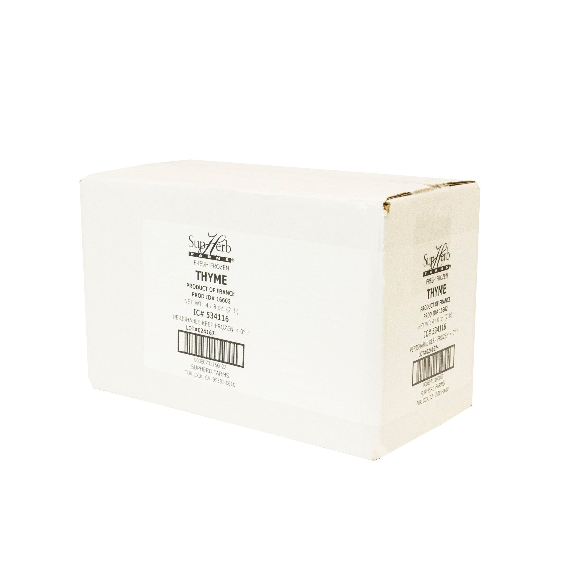 Fresh Frozen Thyme 8 Ounce Size - 4 Per Case.
