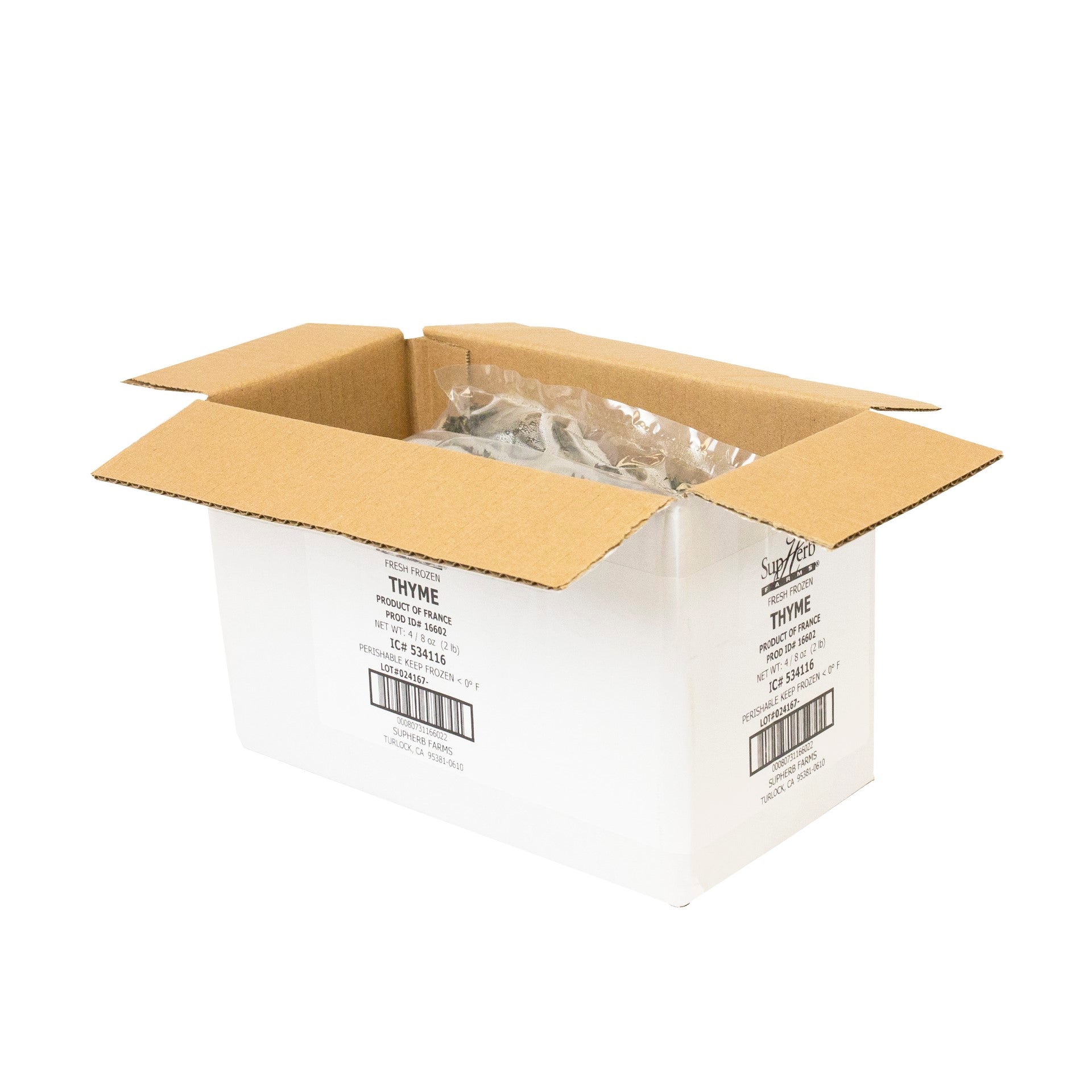 Fresh Frozen Thyme 8 Ounce Size - 4 Per Case.