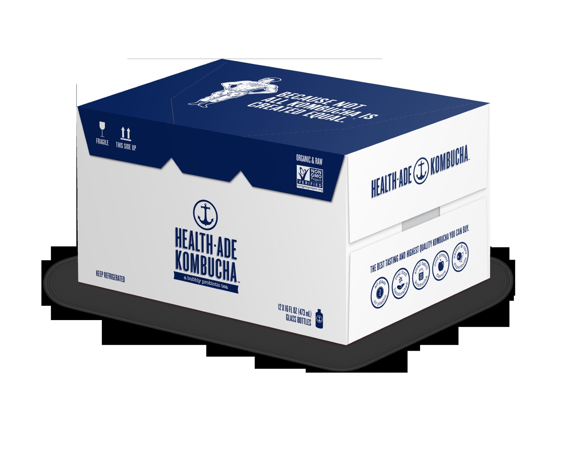 Health Ade Kombucha Kombucha Tea Pink Lady 16 Fluid Ounce - 12 Per Case.