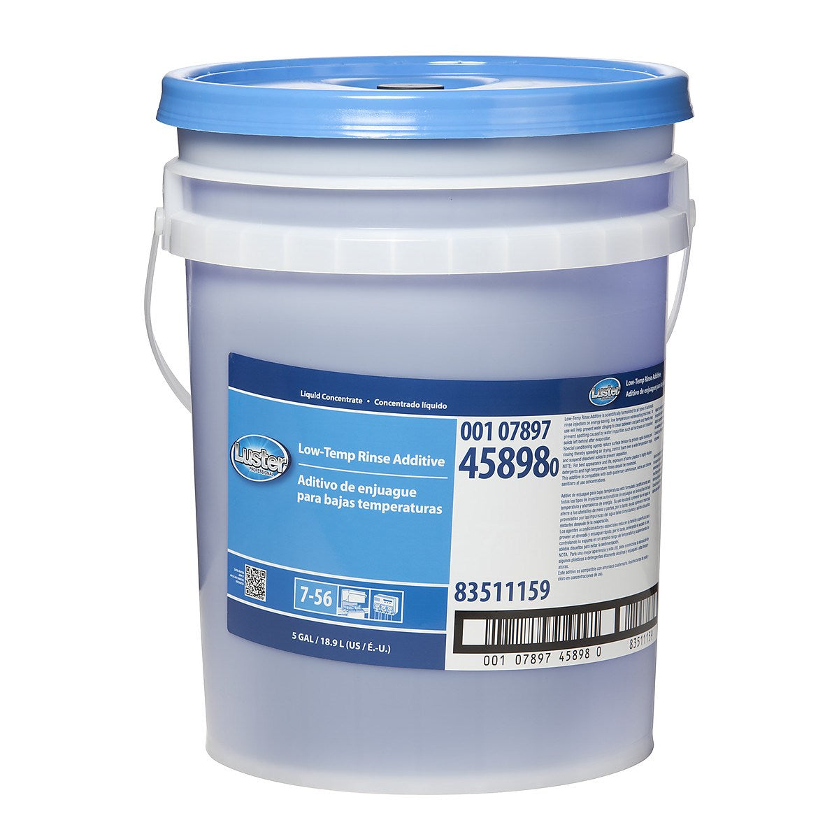 Luster Low Temp Rinse Aid Concentrate Closedloop Gal 5 Gallon - 1 Per Case.