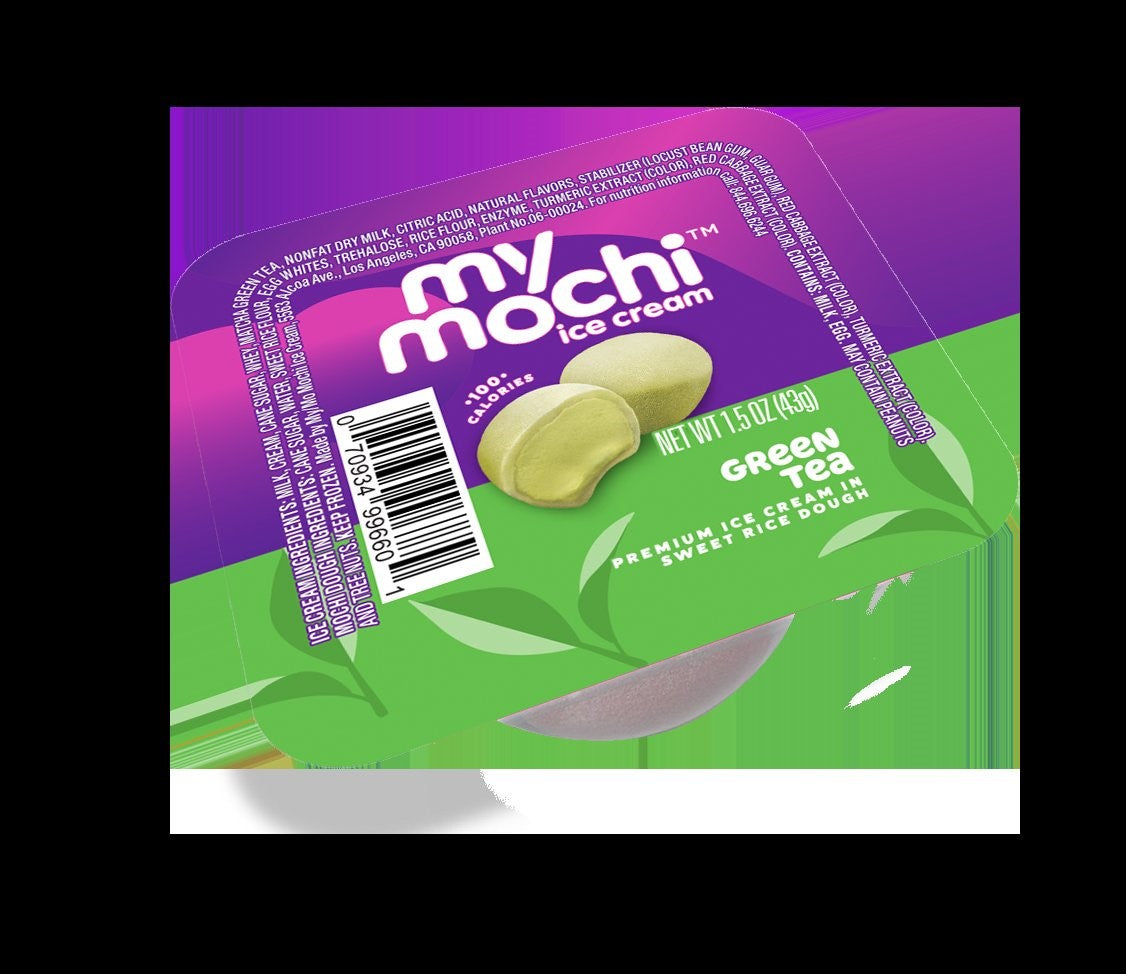 Mymochi Green Tea Mochi Ice Cream 1.5 Ounce Size - 72 Per Case.