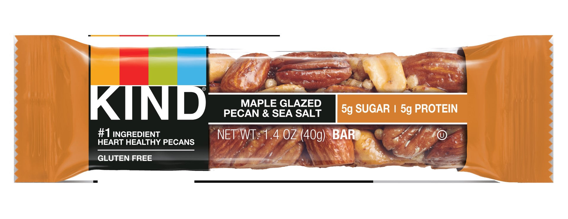 Kind Healthy Snacks Maple Glazed Pecan Sea Salt Bar 1.4 Ounce Size - 72 Per Case.