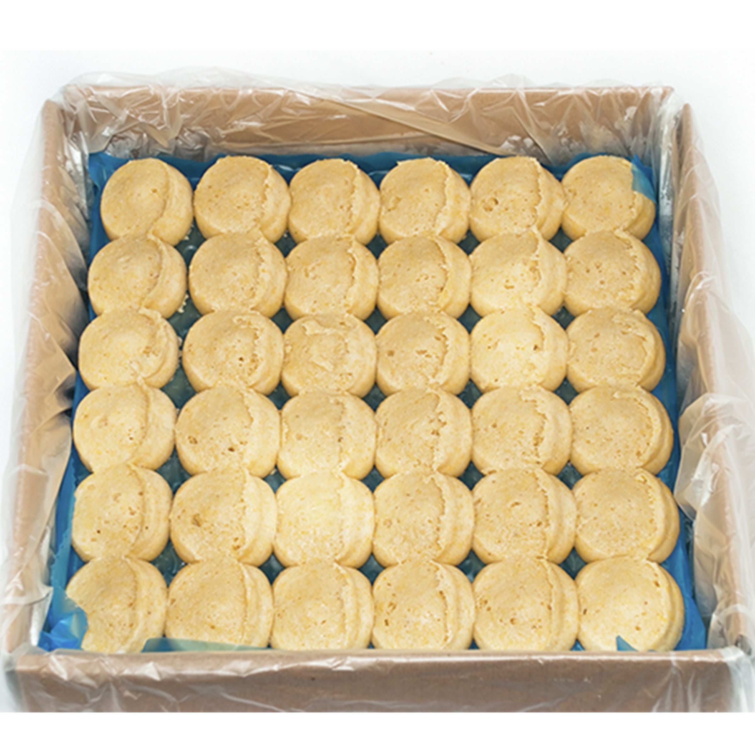 Pillsbury™ Place & Bake™ Frozen Muffindough Puck Corn Muffin 20.25 Pound Each - 1 Per Case.