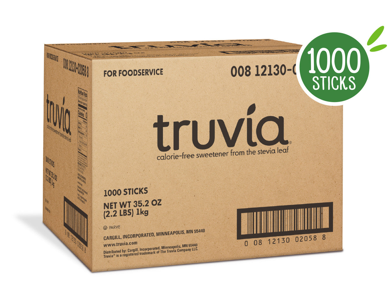 Truvia Cafe Sweetener Sticks 1000 Count Packs - 1 Per Case.