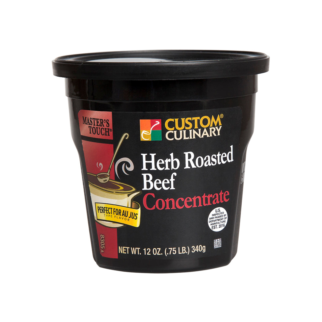 Gravy Au Jus Herb Roasted Concentrate Paste 12 Ounce Size - 6 Per Case.