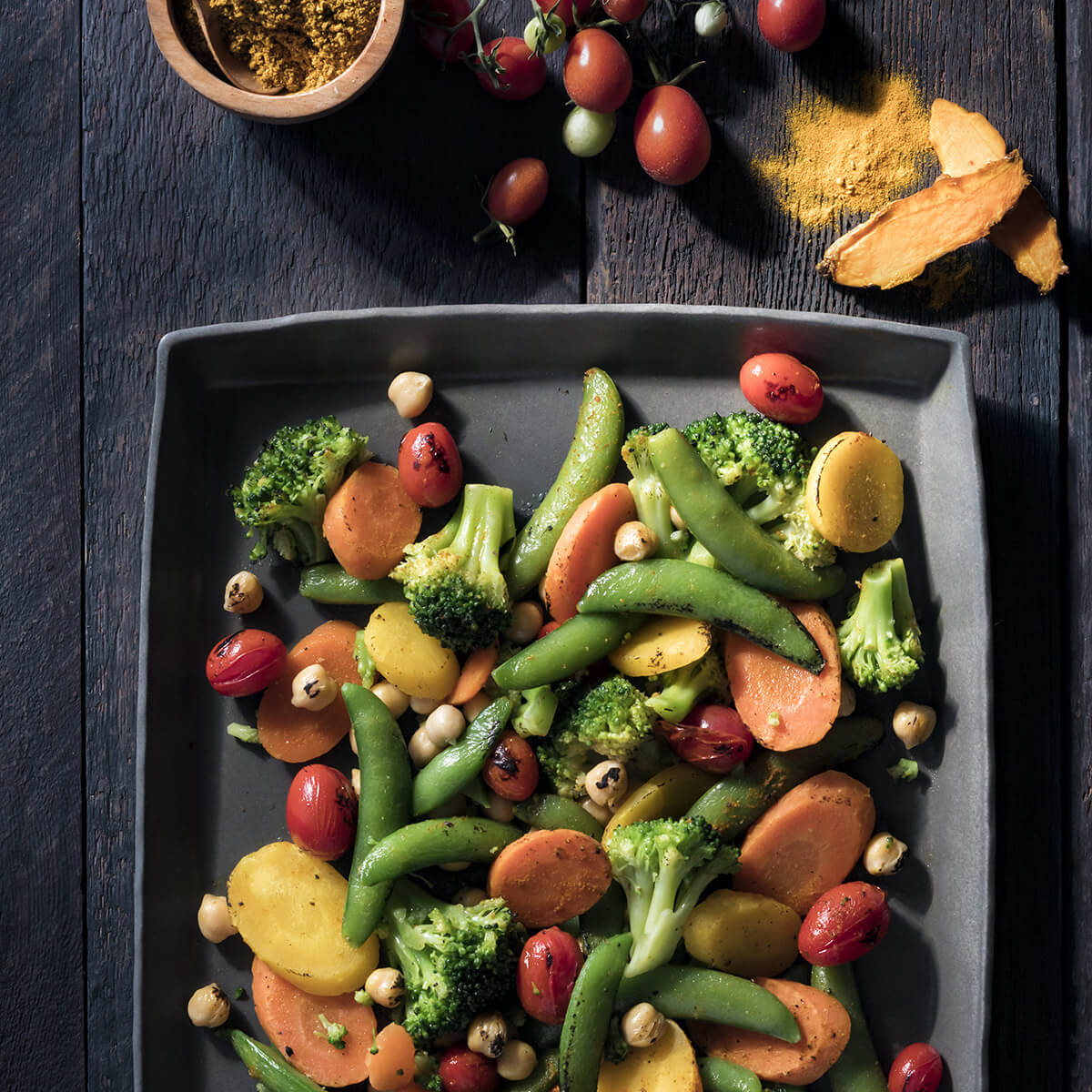 Simplot Simple Goodness Premium Vegetables Sonoma Vegetable Blend 3 Pound Each - 8 Per Case.