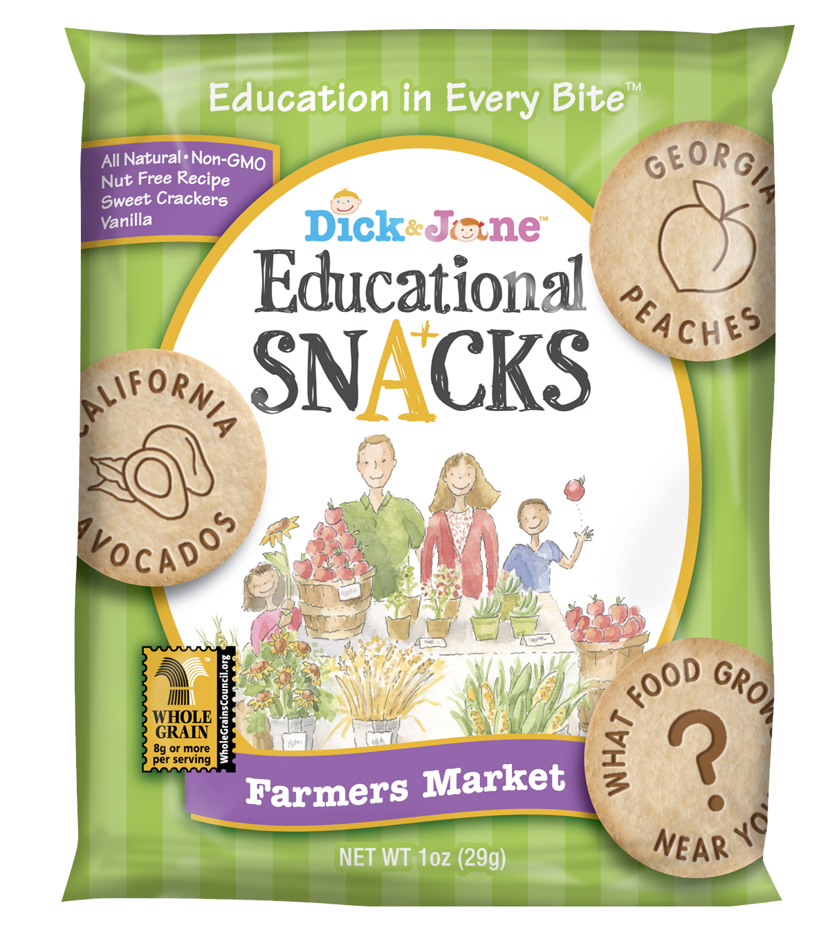 Dick And Jane Farmers Market Snacks 1 Ounce Size - 120 Per Case.
