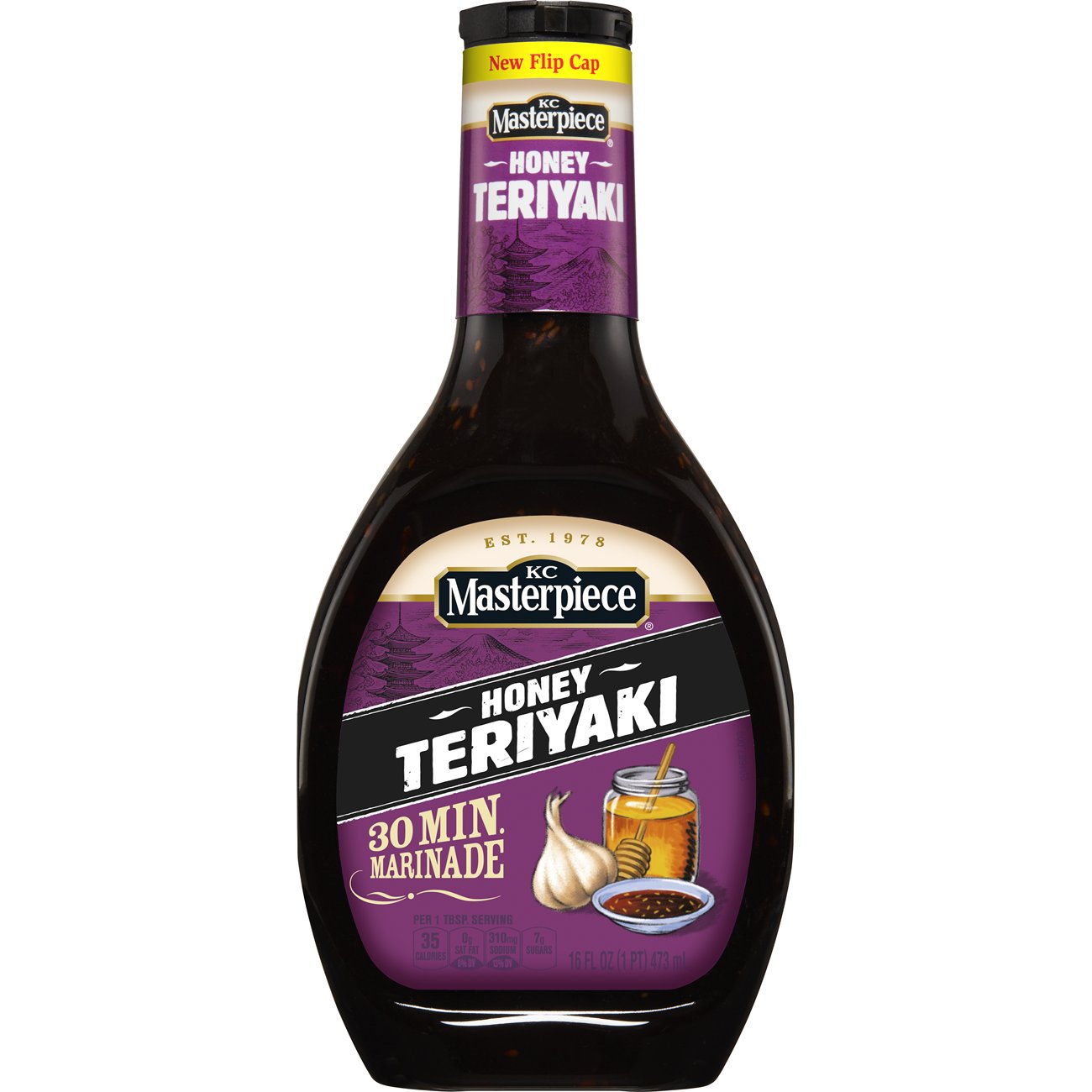 K Masterpiece Marinade Honey Teriyaki Withsesame Fluid 16 Ounce Size - 6 Per Case.