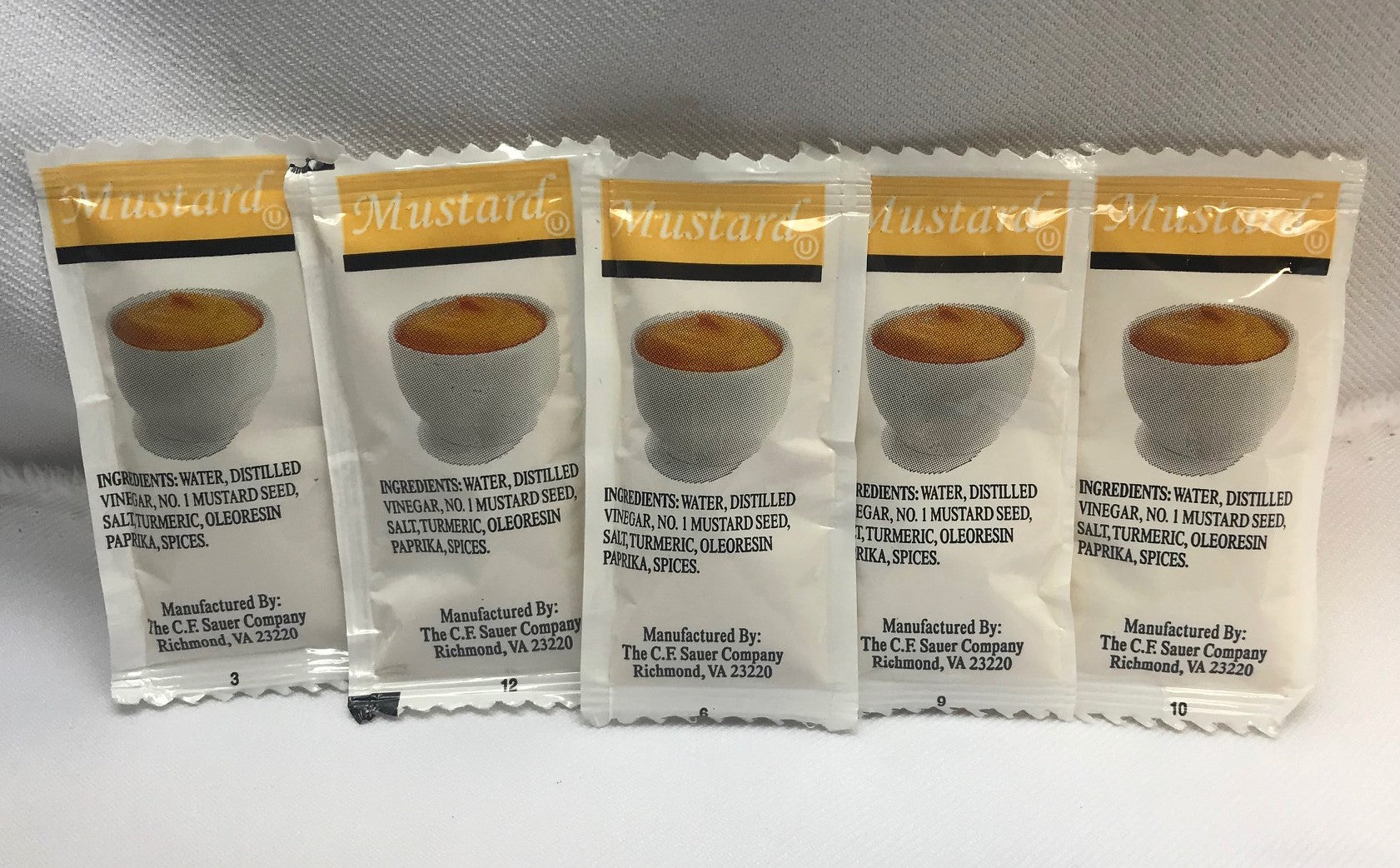 Mustard 5.5 Grams Each - 200 Per Case.