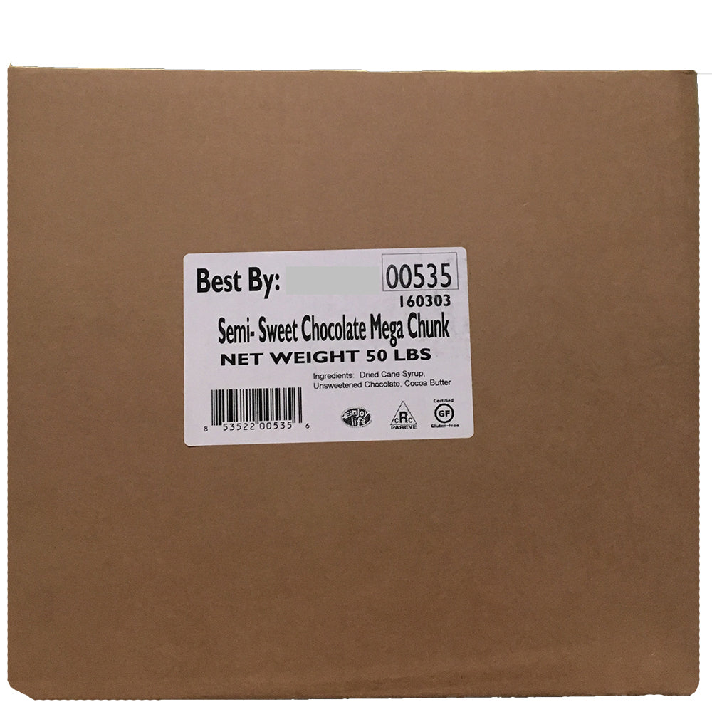 Enjoy Life Foods Mega Chunks (semi Sweet) Bulk 50 Pound Each - 1 Per Case.