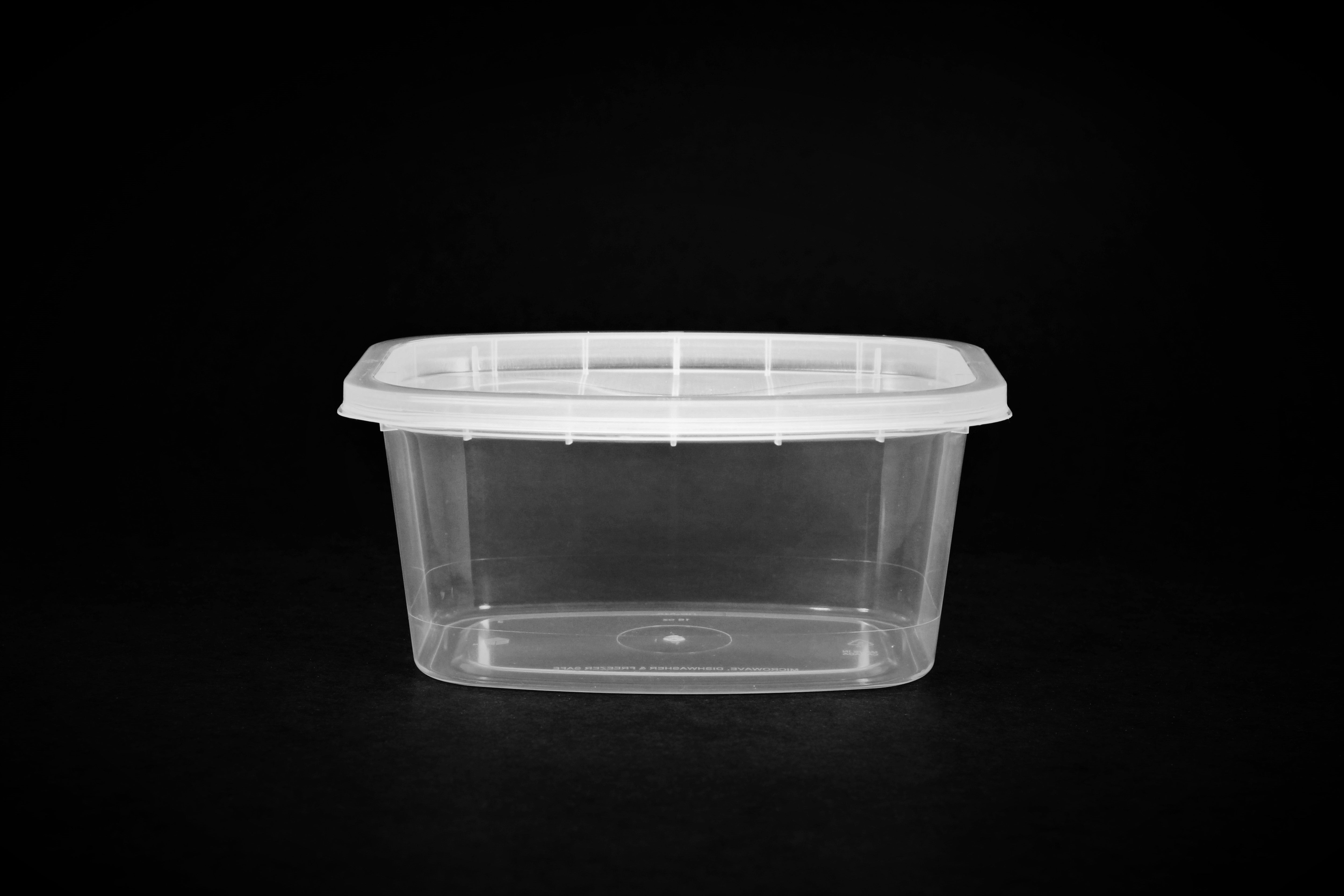 Deli Container Clear Rectangular Base 400 Count Packs - 1 Per Case.