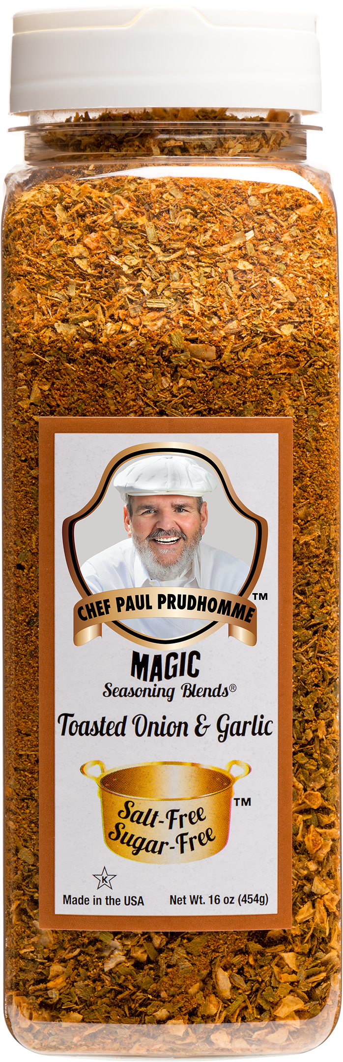 Salt Free Sugar Freetoasted Onion & Garlic 16 Ounce Size - 6 Per Case.