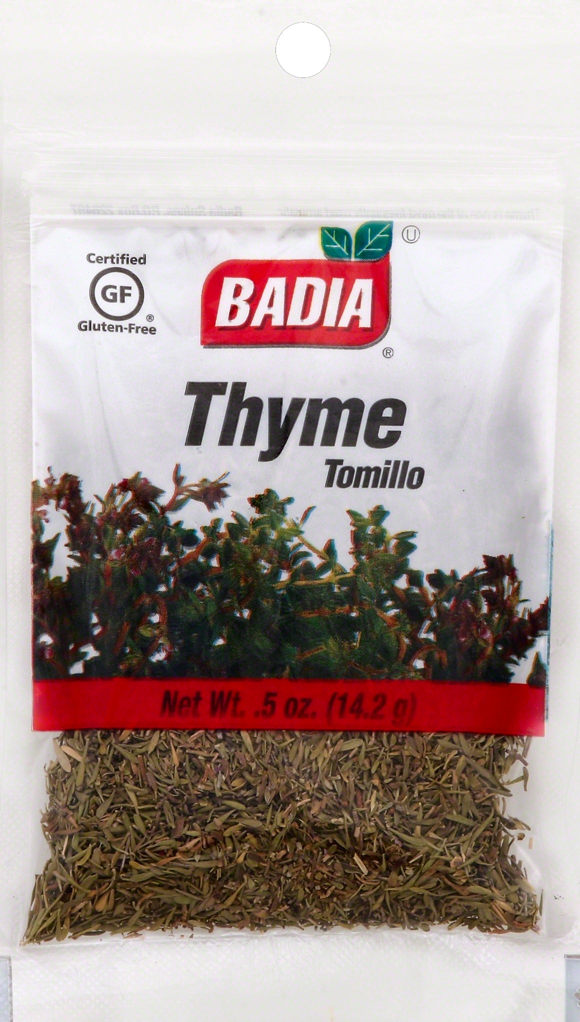 Badia Thyme Leaves 0.5 Ounce Size - 576 Per Case.