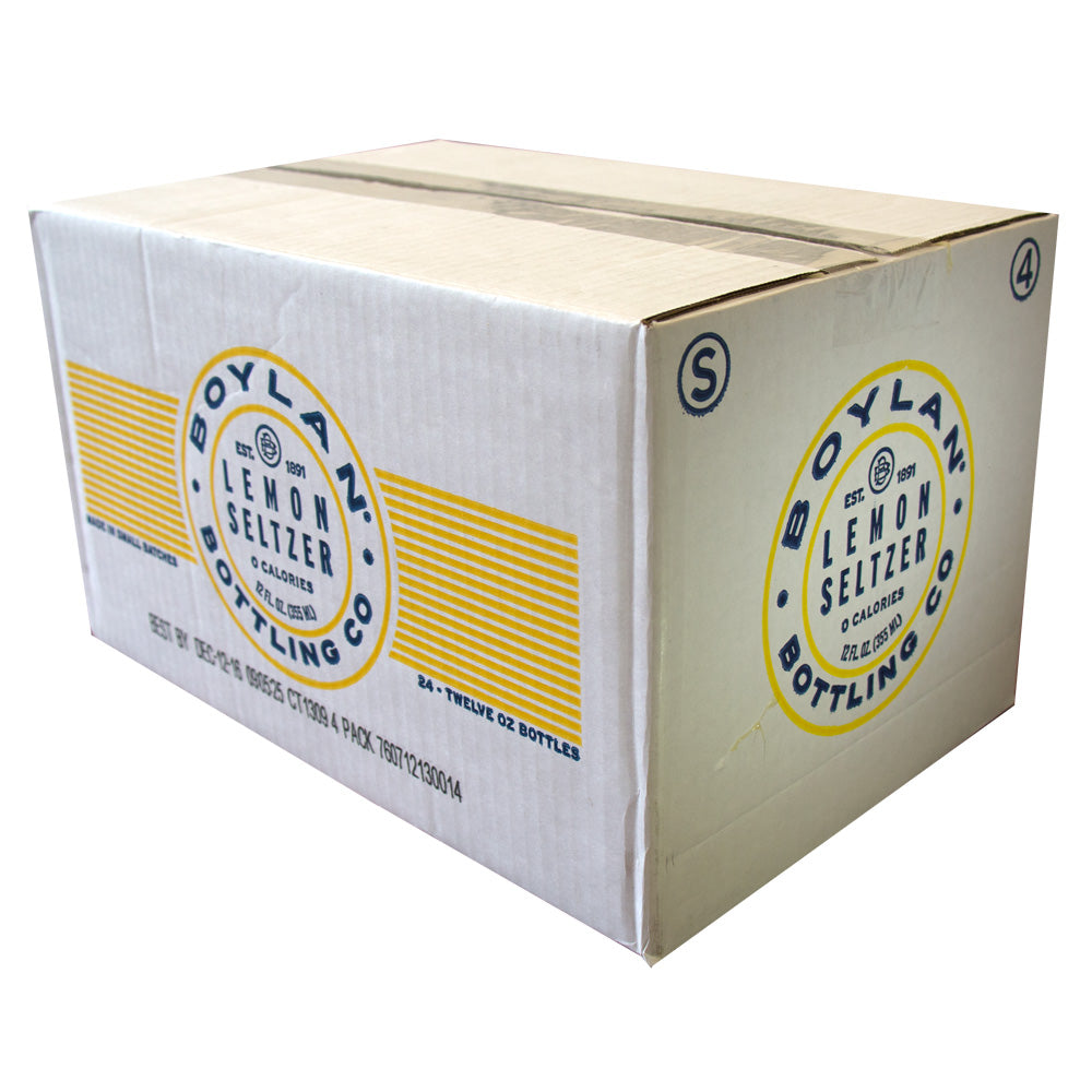 Boylan Bottling Lemon Seltzer 12 Fluid Ounce - 24 Per Case.