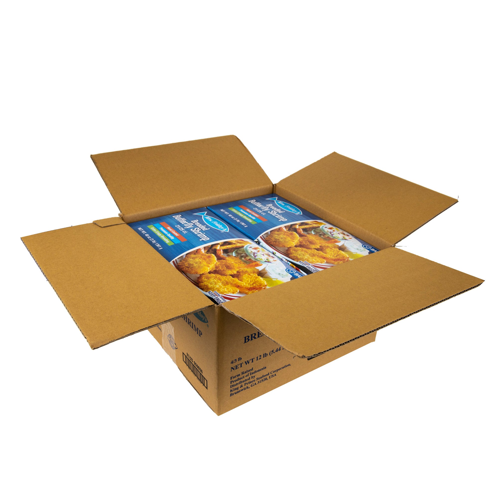 Mrsf Breaded Bfly Shrimp 3 Pound Each - 4 Per Case.