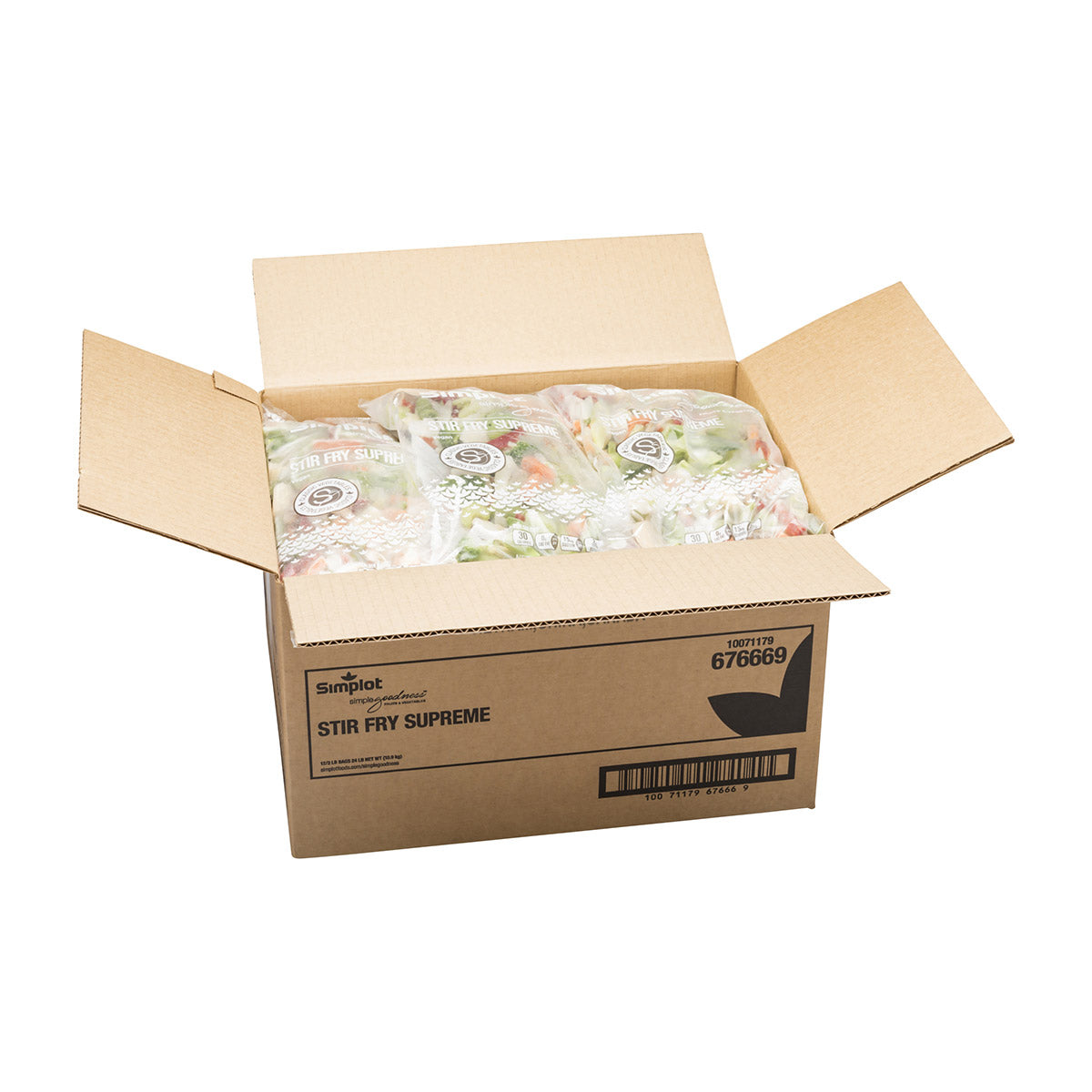 Simplot Simple Goodness Classic Vegetables Stir Fry Supreme Vegetable Blend 2 Pound Each - 12 Per Case.