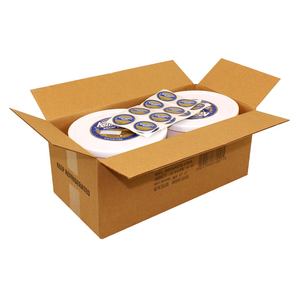 Kaukauna Cheese Spread Sharp Cheddar Pail 10 Pound Each - 2 Per Case.