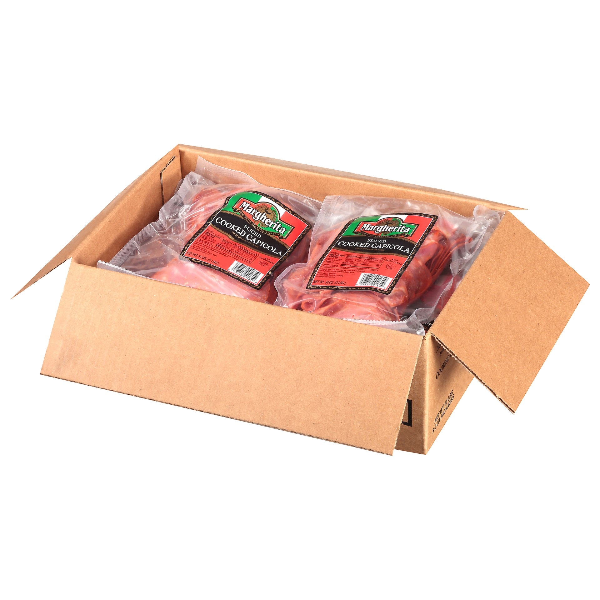 Margherita Sliced Capicola 2 Pound Each - 5 Per Case.