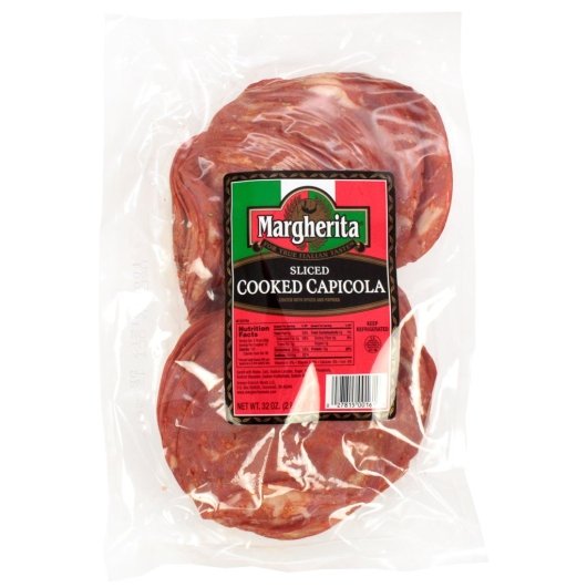 Margherita Sliced Capicola 2 Pound Each - 5 Per Case.
