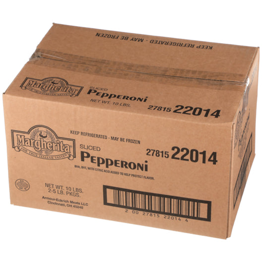 Margherita Pepperoni Slices 5.037 Pound Each - 2 Per Case.