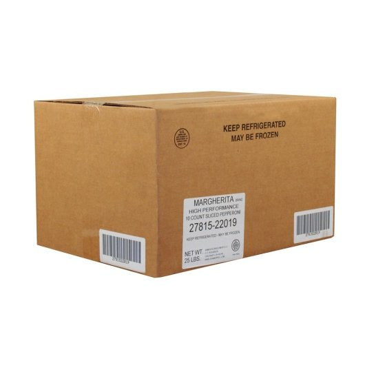 Margherita High Performance 9-11 Count Slices Pepperoni 12.5 Pound Each - 2 Per Case.