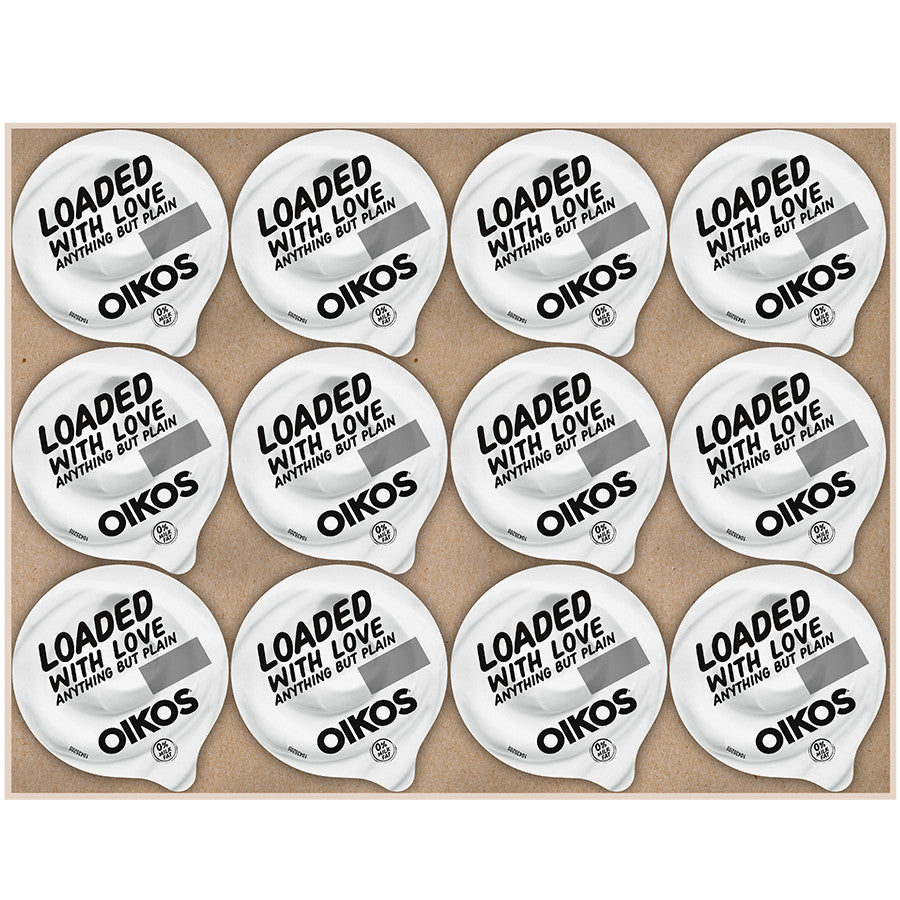 Oikos Dannon Core Plain Cups 5.3 Ounce Size - 12 Per Case.