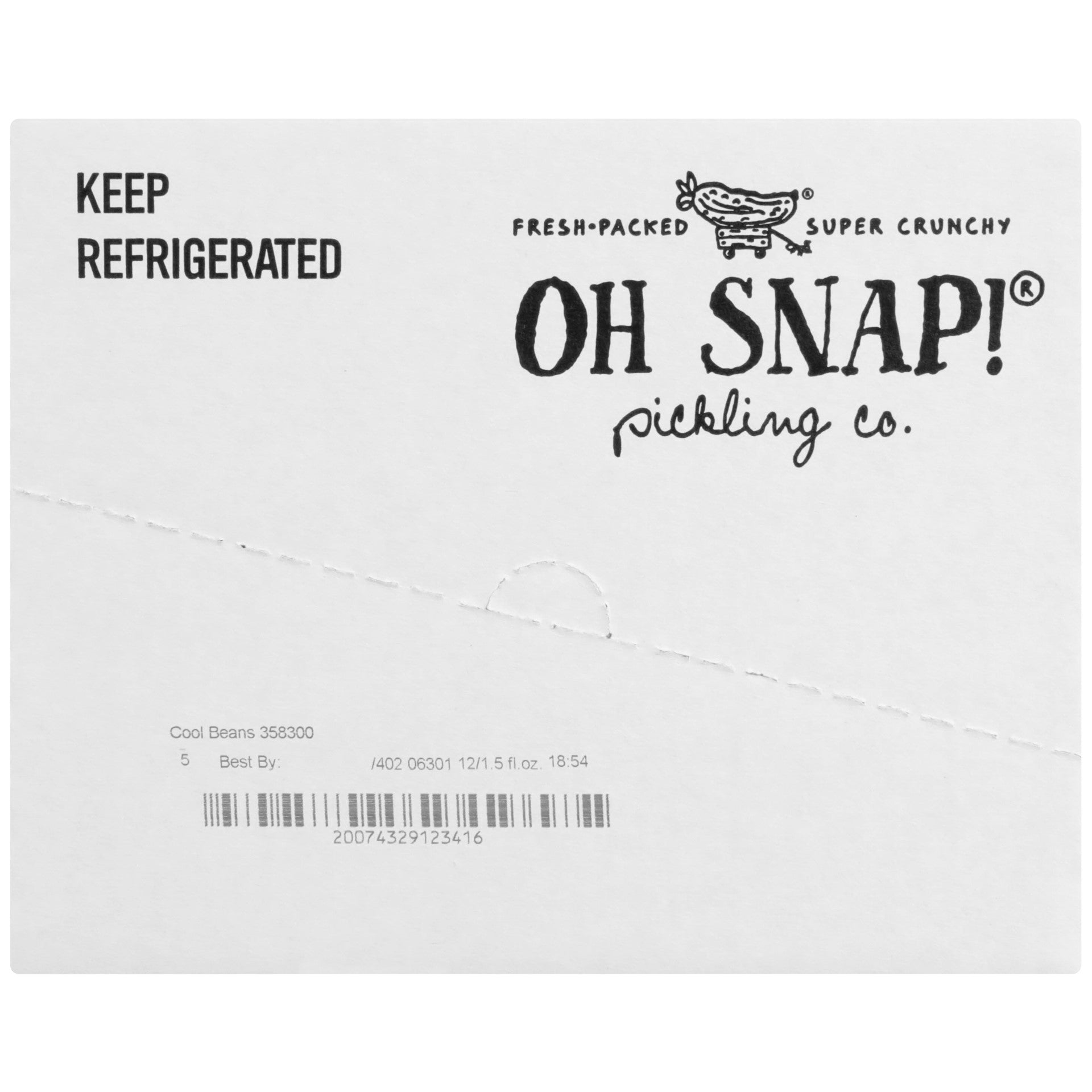 Oh Snap Cool Beans 1.5 Fluid Ounce - 12 Per Case.