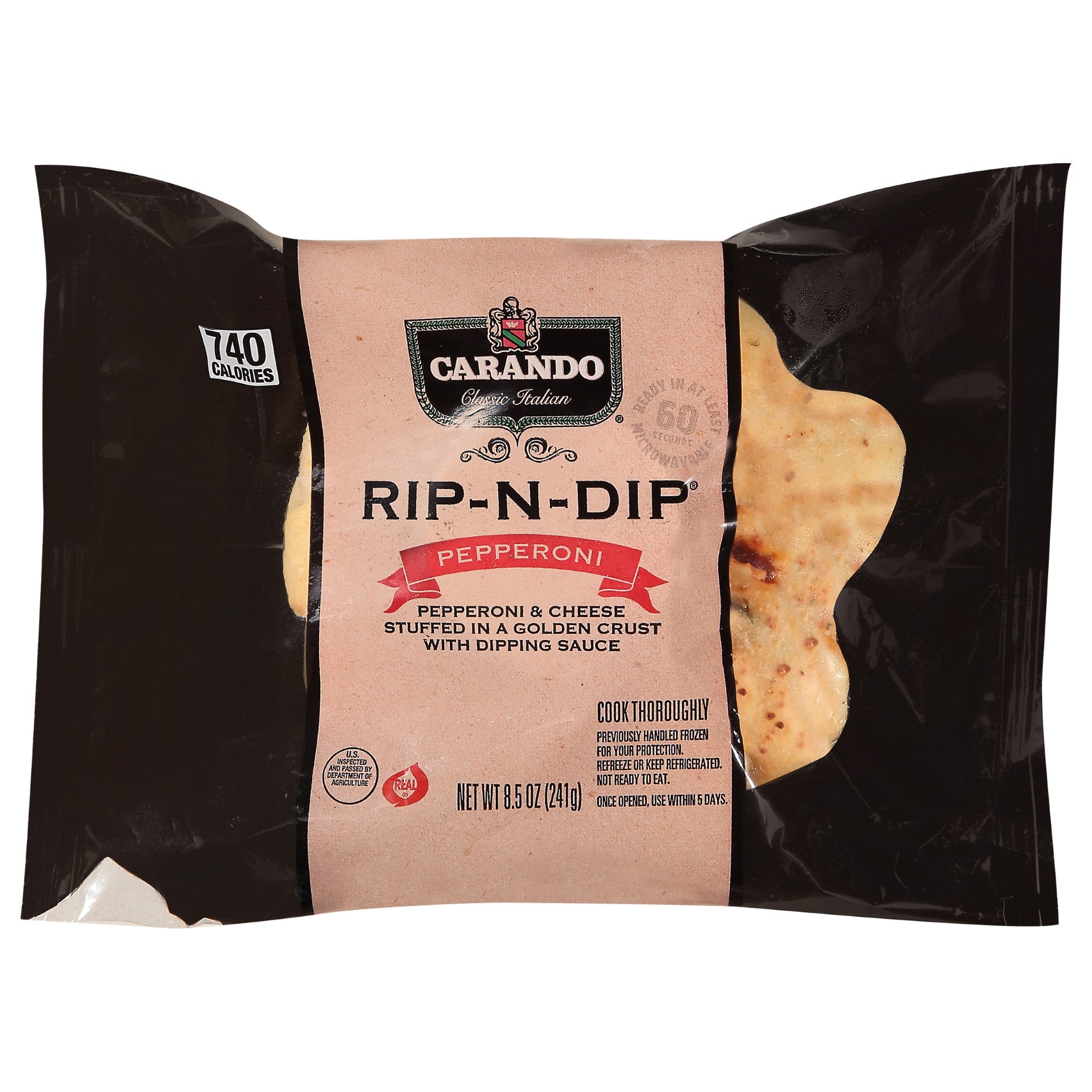 Pizza Rip N Dip Pepperoni 8.5 Ounce Size - 12 Per Case.