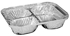 Oblong Pan Compartment Tray With Lid 1 Count Packs - 250 Per Case.