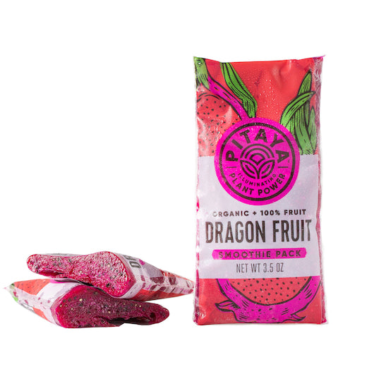 Pitaya Plus Organic Dragonfruit Smoothie Foodservice 100 Grams Each - 60 Per Case.