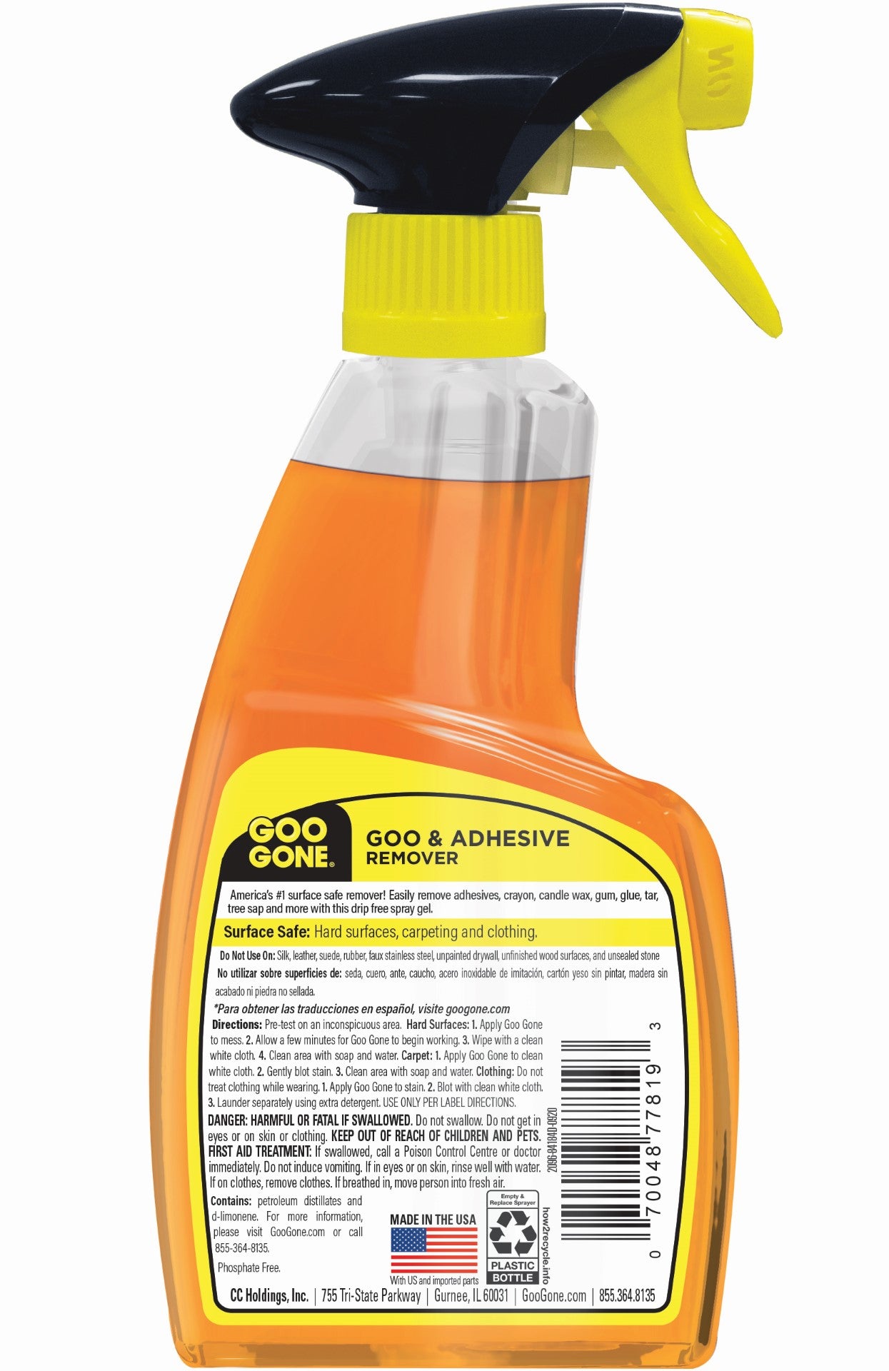 Goo Gone Adhesive Remover Spray Gel 12 Fluid Ounce - 6 Per Case.