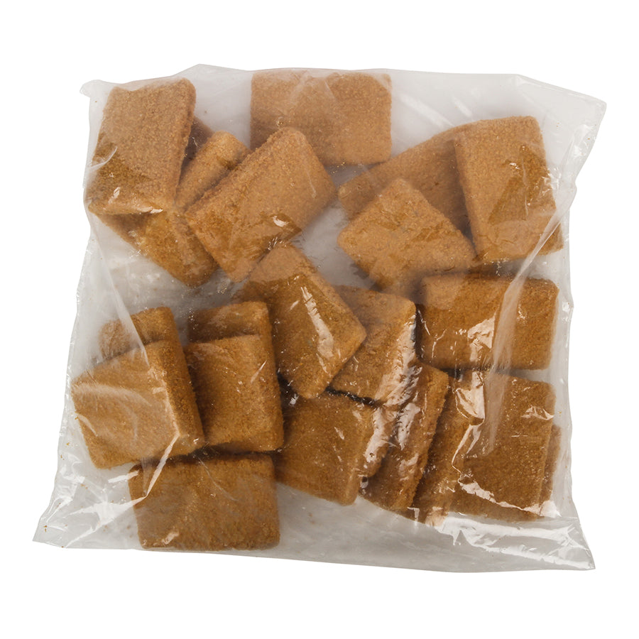 Ak Pollock Crunchy Breaded Whole Grain Rectangle Portions Par Fried Ovenready 10 Pound Each - 1 Per Case.