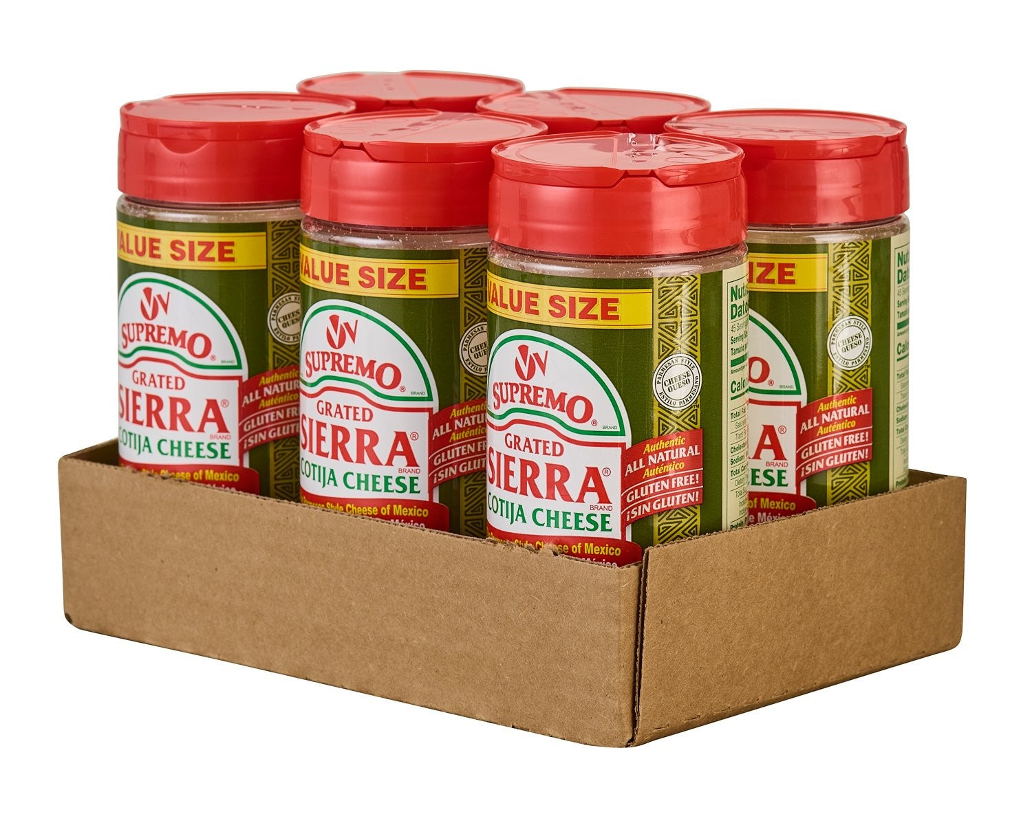 Queso Cotija Shaker 8 Ounce Size - 6 Per Case.