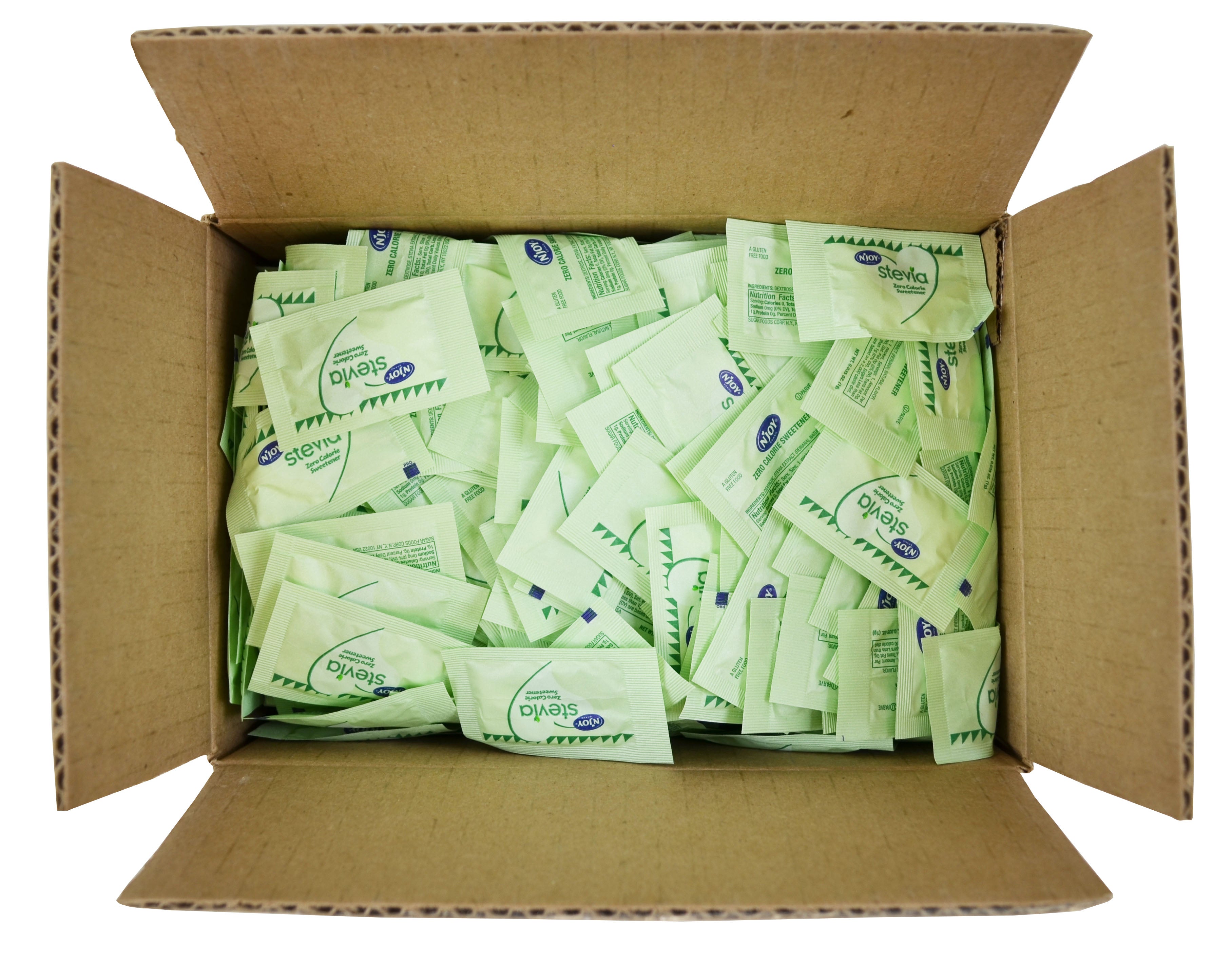 N'joy Sugar Substitute Green Stevia 1 Grams Each - 1000 Per Case.