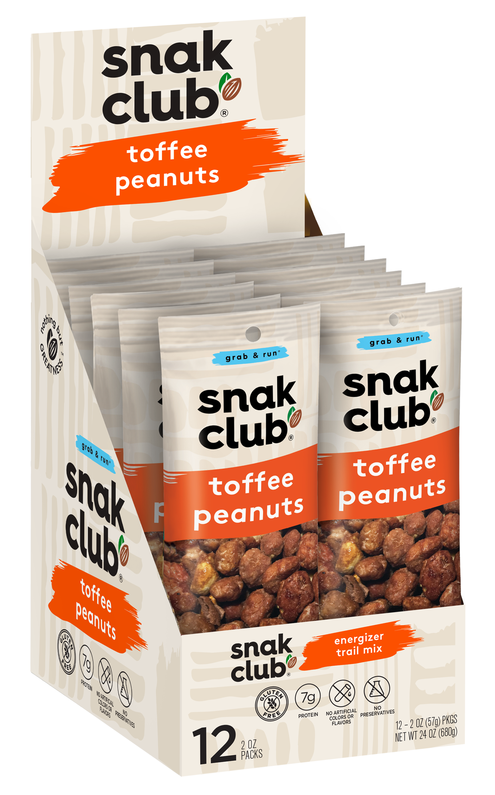 Snak Club Toffee Peanuts Pound 0.125 Pound Each - 144 Per Case.