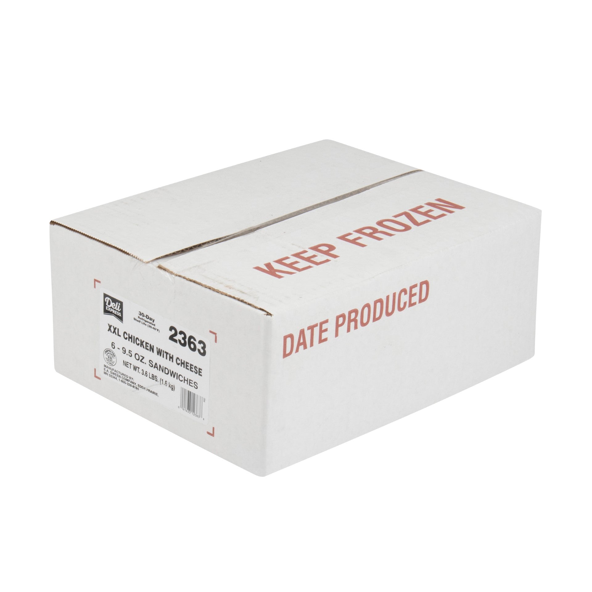 Deli Express XXL Chicken With Cheese 9.5 Ounce Size - 6 Per Case.